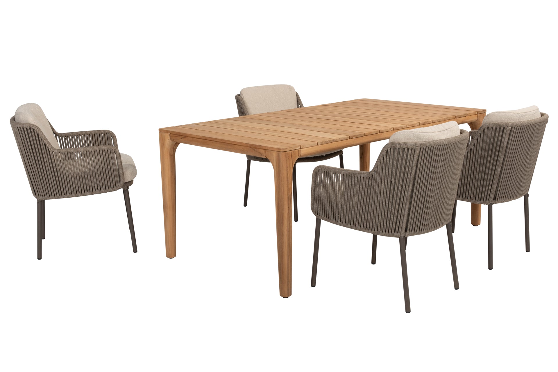 Bernini dining set Terre with Liam table teak 180x100cm - Complete Set