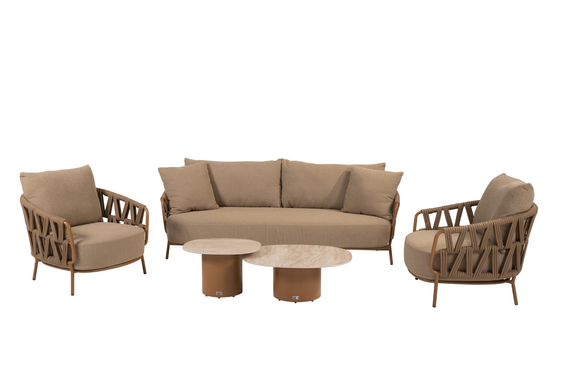 Biarritz lounge set amber with Sofie tables - Complete Set