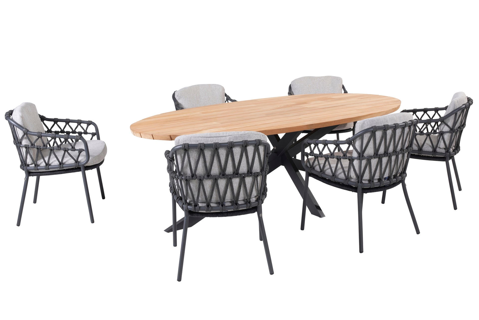 Calpi dining set with Prado ellips table 240x115cm - Complete Set