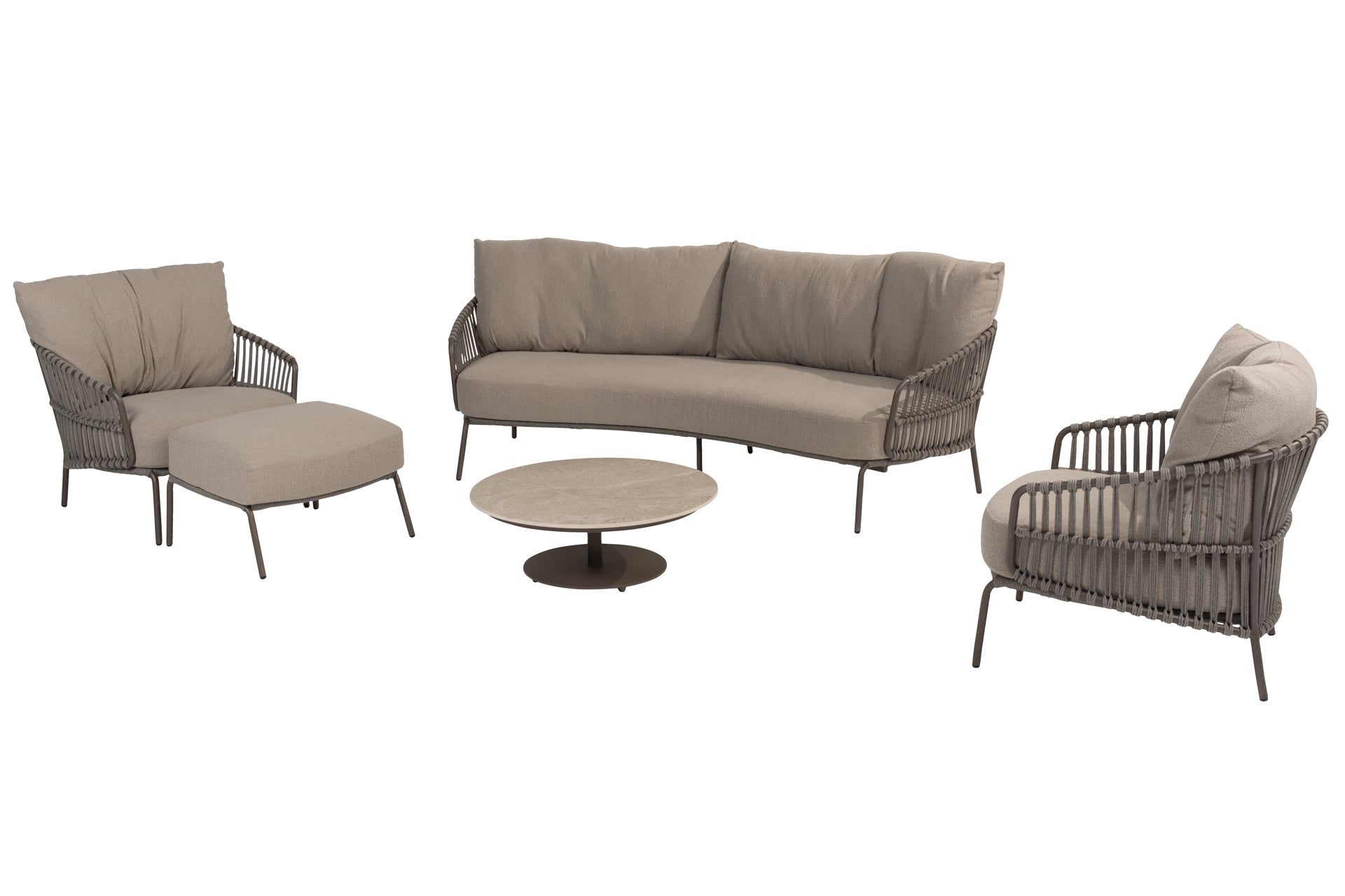 Capalbio lounge set with footstool and Boaz table - Complete Set