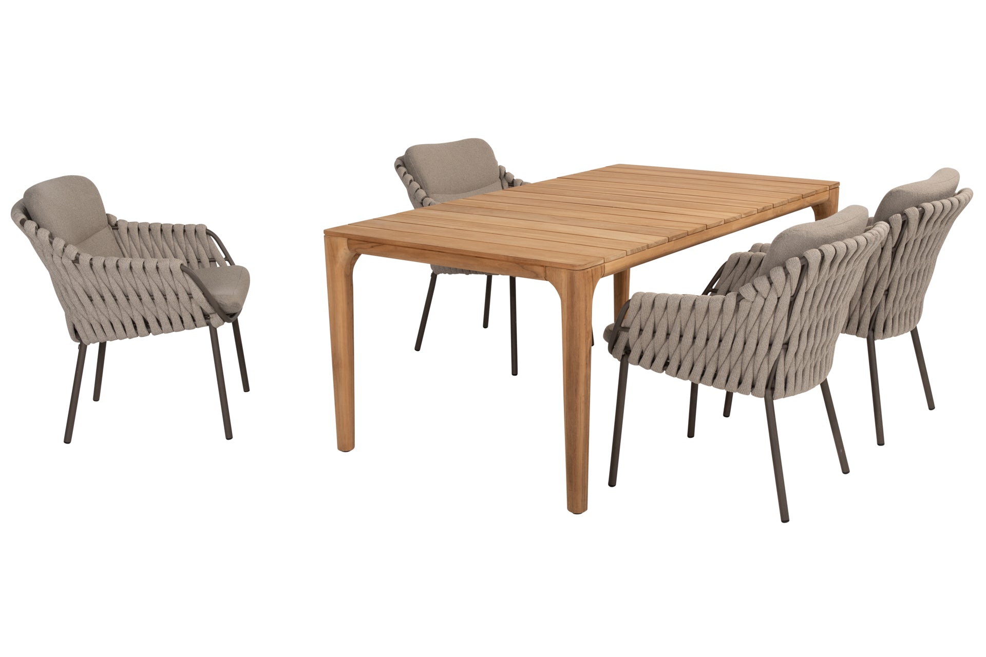 Montera dining set with Liam table teak 180x100cm - Complete Set