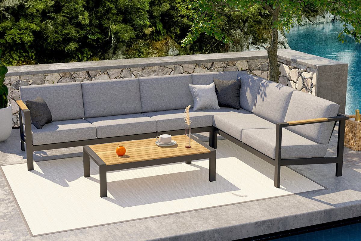 Taste 4SO Ginger Lounge-Set grau + Stonic Couchtisch