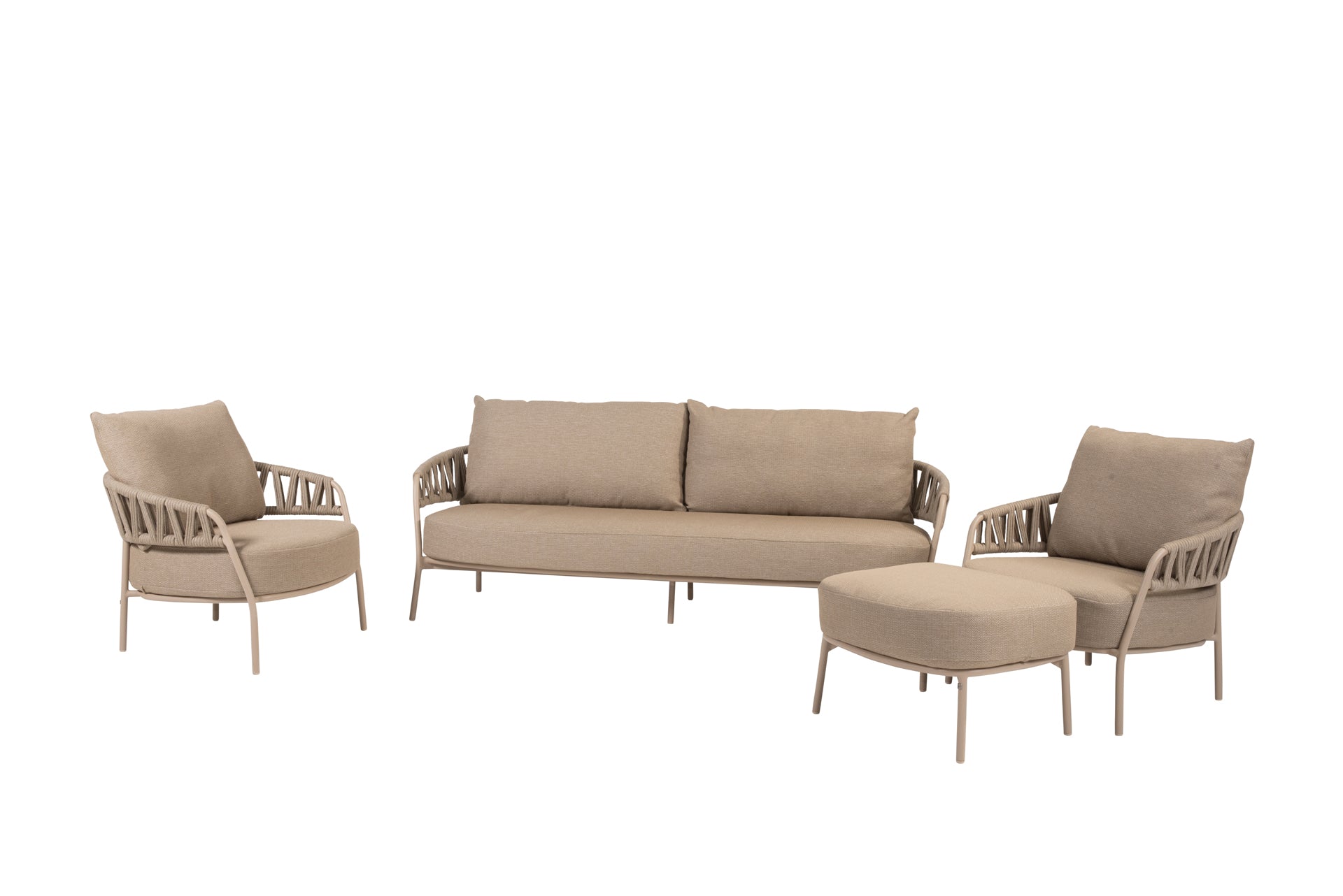 Calma lounge set latte with footstool - Complete Set
