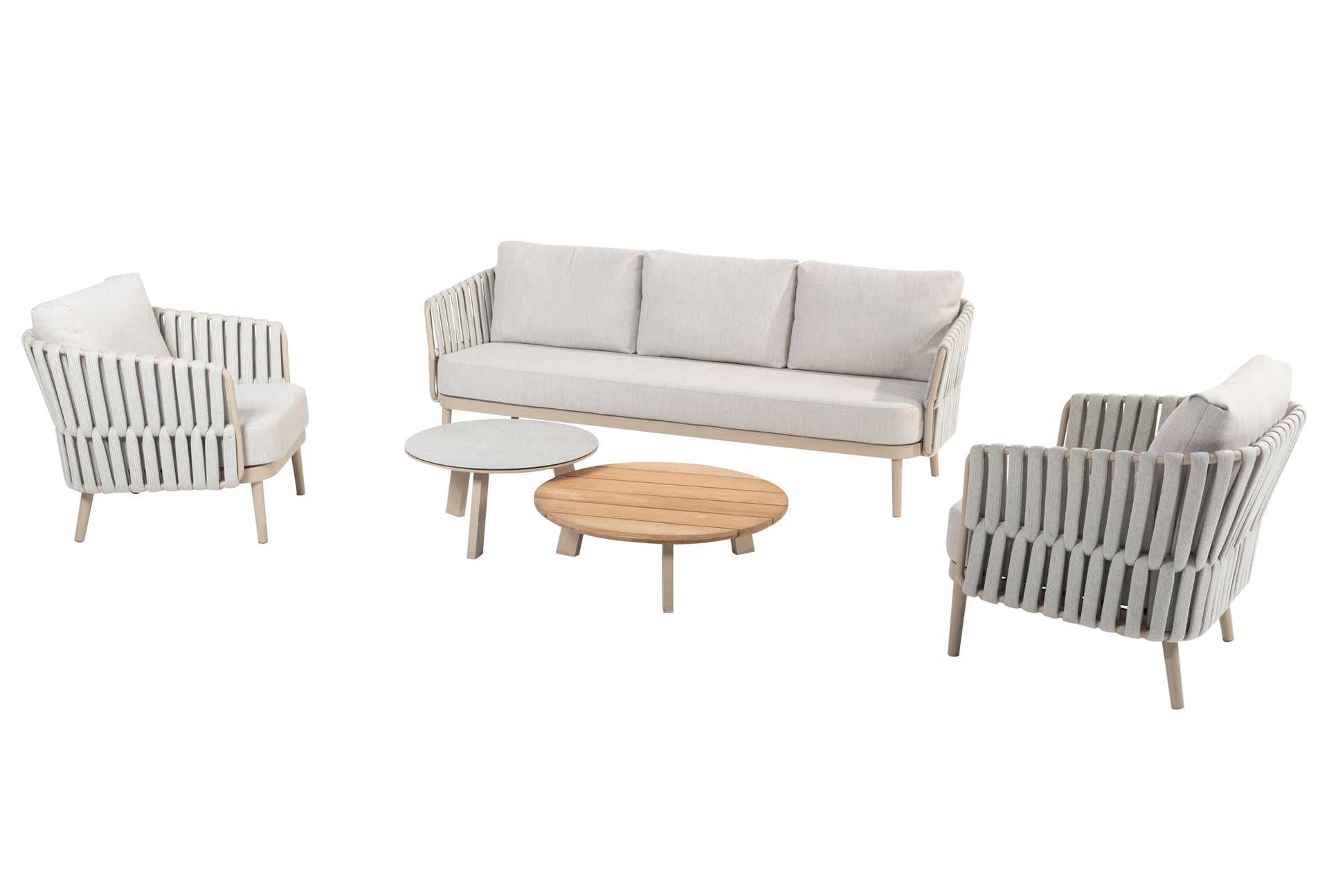 Eva living set with Emma set of 2 coffeetables Latte _ - Complete Set