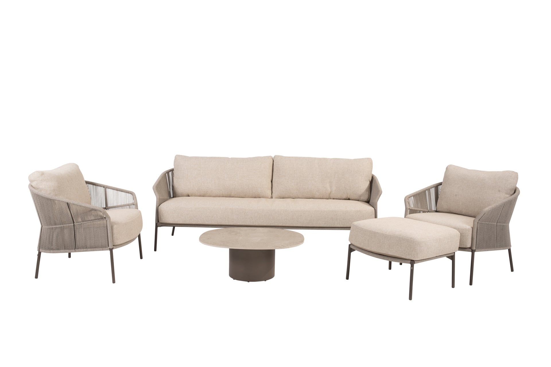 Florence lounge set terre with footstool and Sofie table - Complete Set
