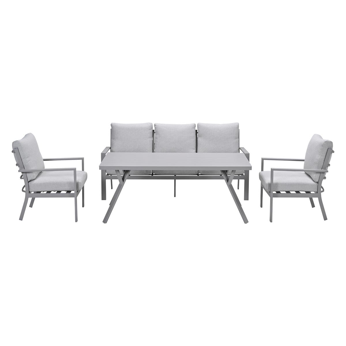 Garden Impressions Sergio loungeset dining 4-delig aluminium frame