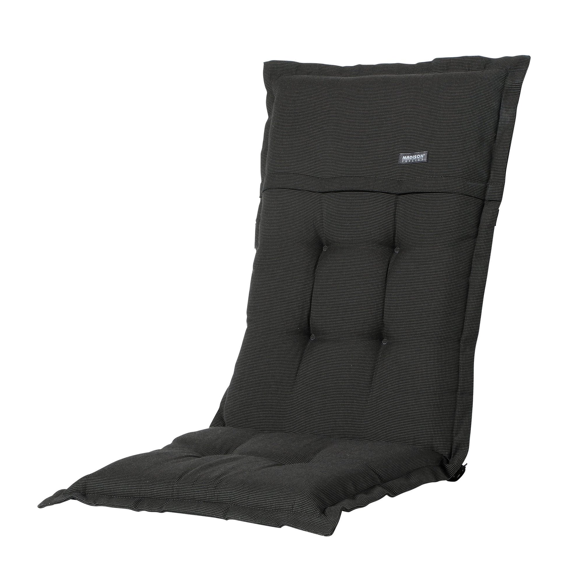 Madison Rib hoge rug basis rugkussen 123x50 cm - Rib black