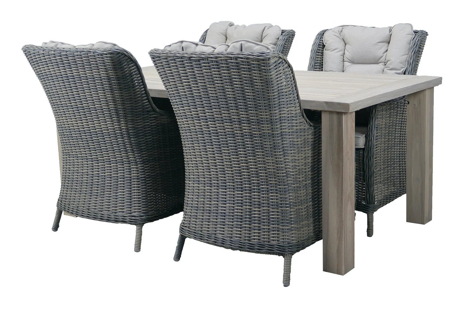 Taste 4SO 5-delige tuinset Louvre teak 180 cm met Osborn tuinstoelen