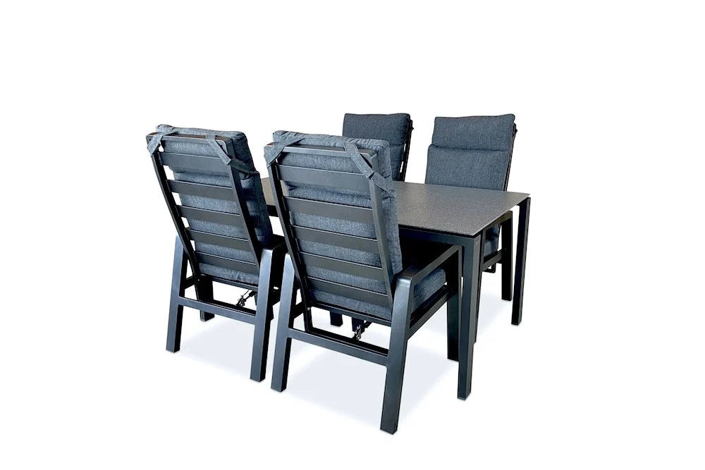 Taste by 4 Seasons 5-delige tuinset Lafite 160 cm met verstelbare Como tuinstoelen