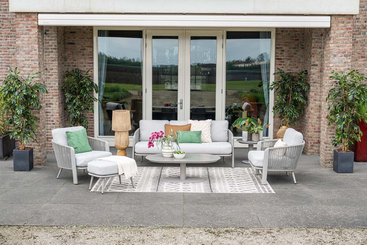 Garden Impressions Durango loungeset 3-delig aluminium frame met rope