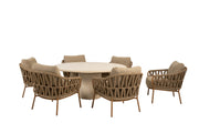 Biarritz low dining set amber with Hampton low dining table - Complete Set