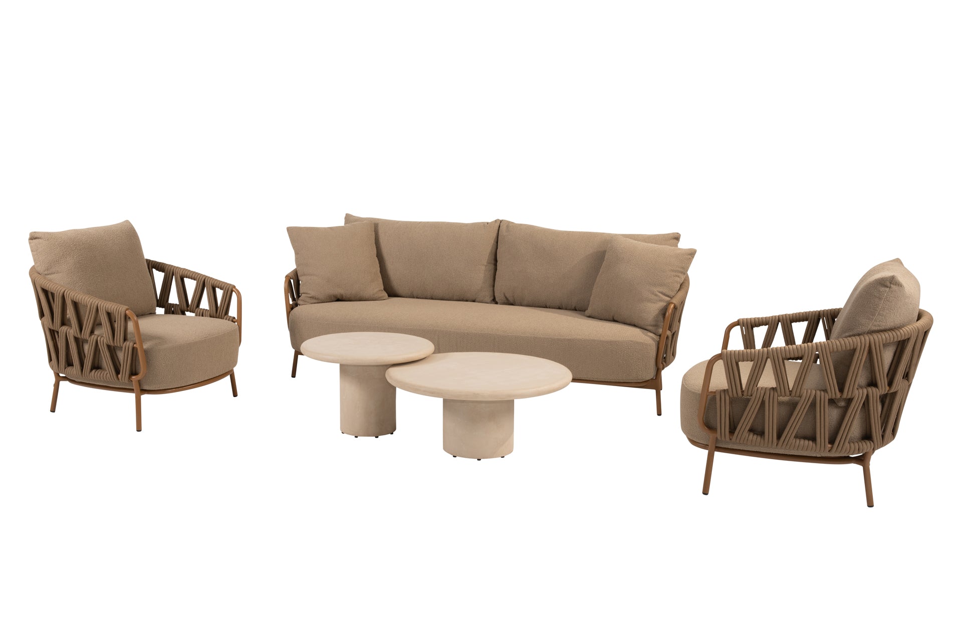 Biarritz lounge set amber with Hampton tables - Complete Set
