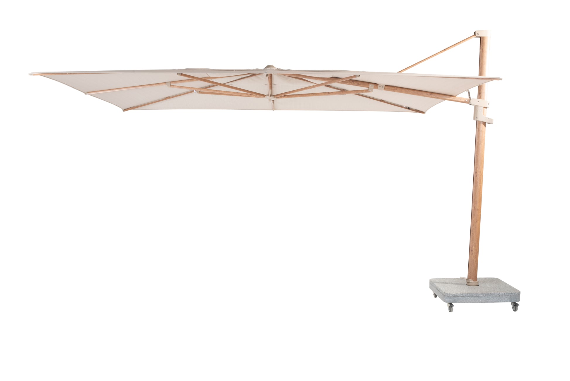  Finca parasol 400x300cm Woodlook frame Sand 02