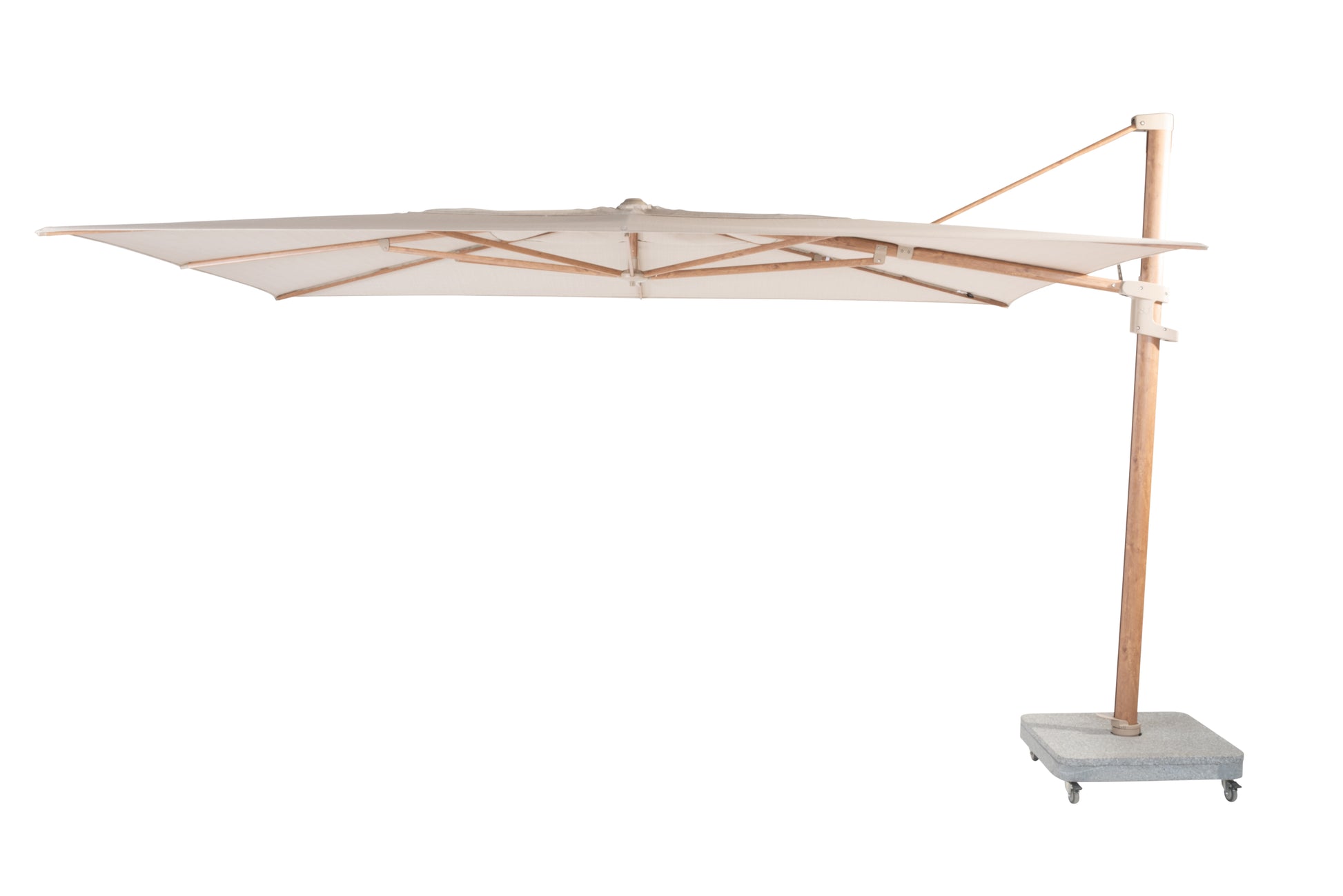  Finca parasol 400x300cm Woodlook frame Sand 03