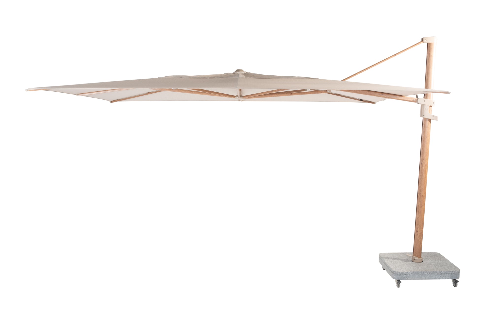  Finca parasol 400x300cm Woodlook frame Sand 04