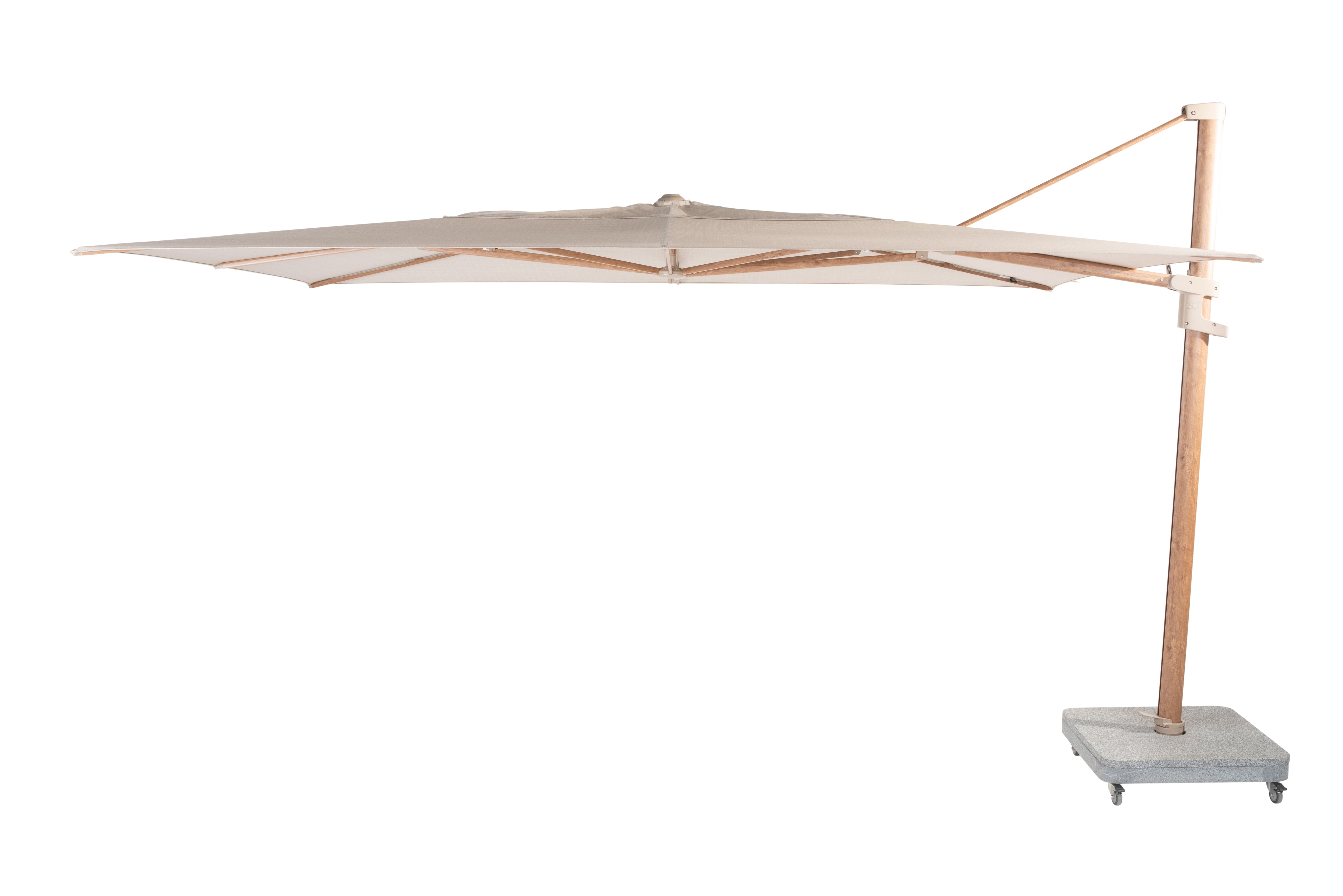  Finca parasol 400x300cm Woodlook frame Sand 04