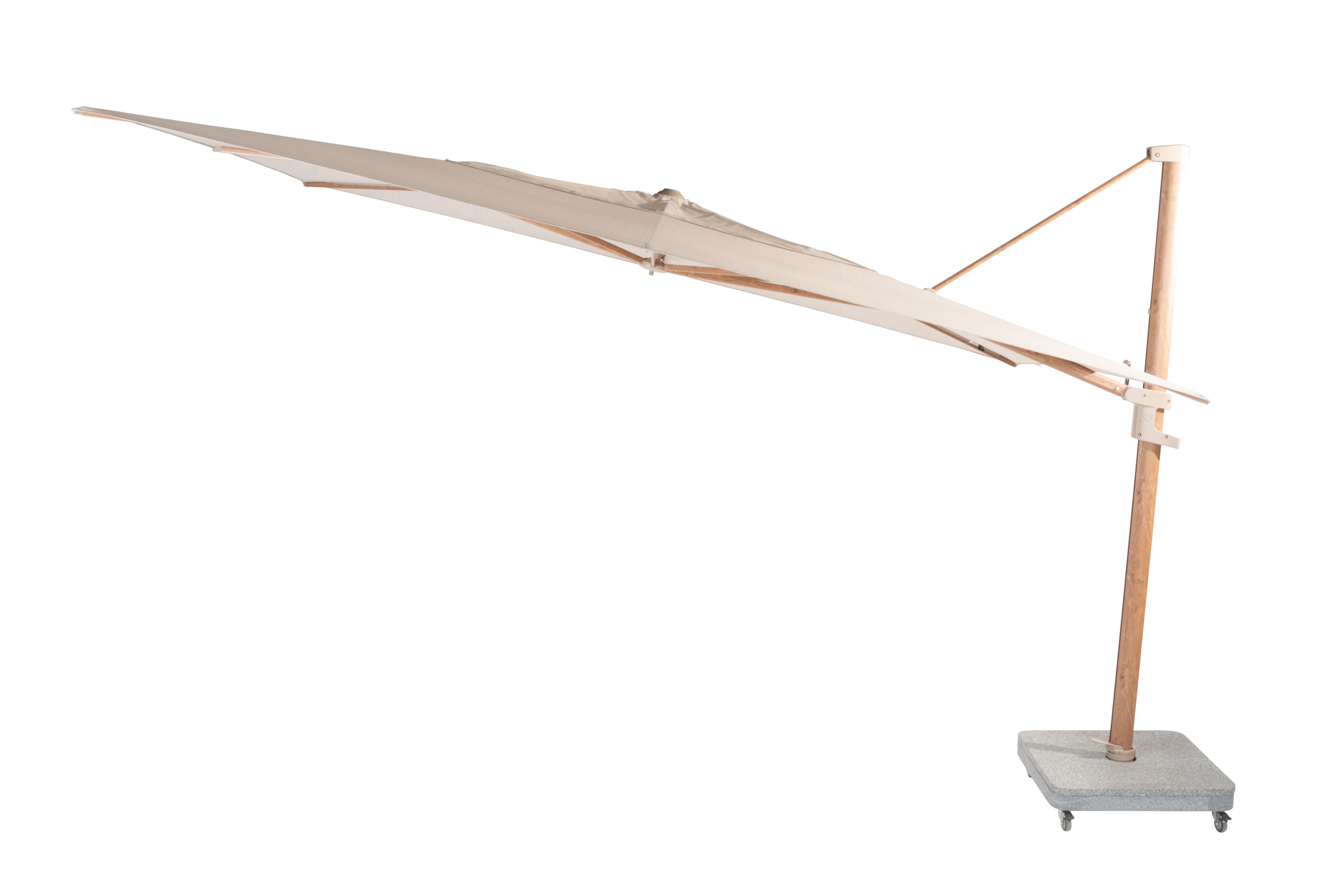  Finca parasol 400x300cm Woodlook frame Sand 05