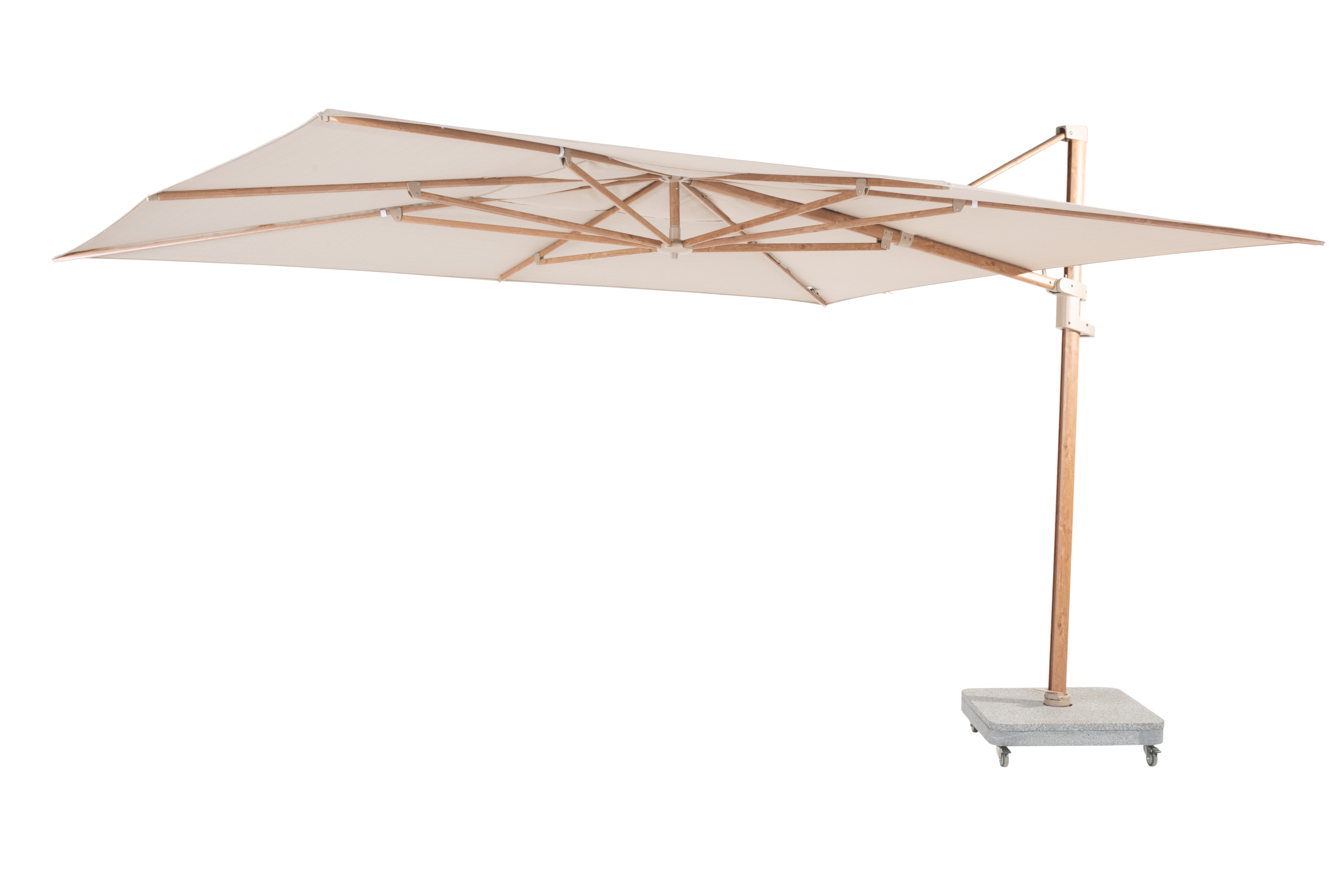  Finca parasol 400x300cm Woodlook frame Sand 10
