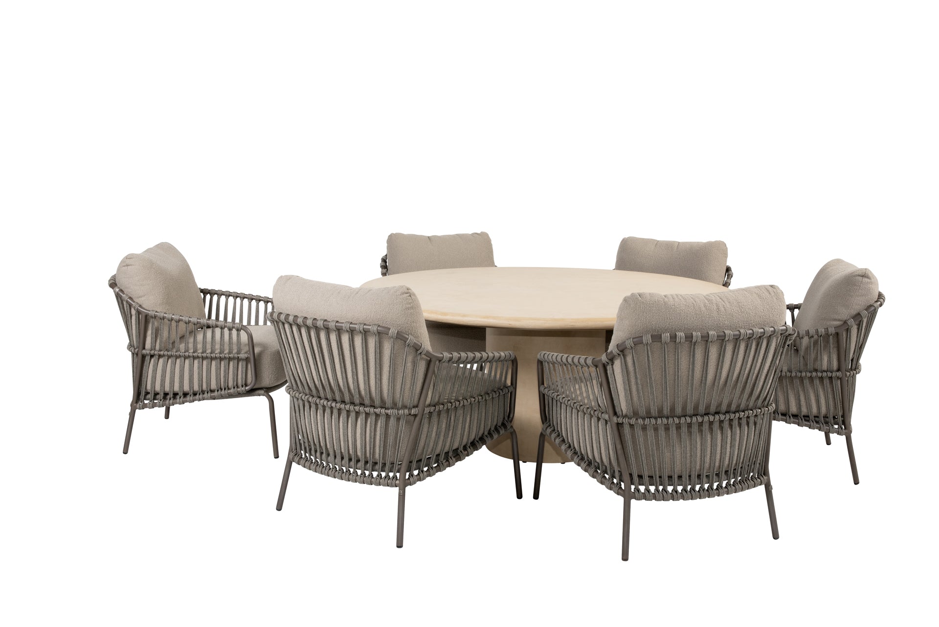 Capalbio low dining set terre with Hampton low dining table - Complete Set