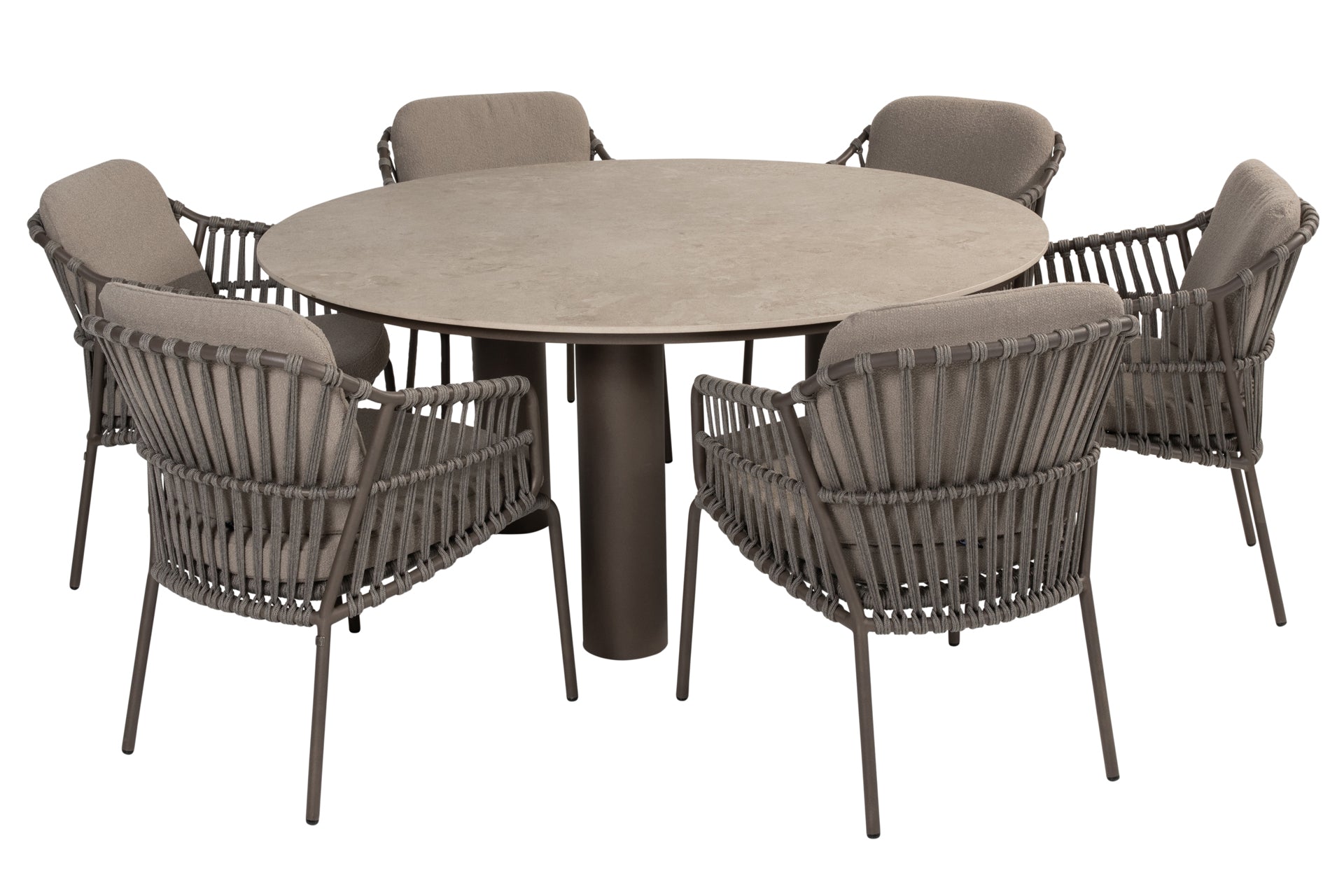 Capalbio dining set with Arizona dining table ceramic top 160cm - Complete Set