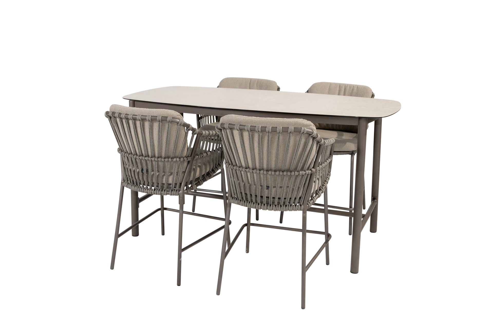 Capalbio counter set terre with Manolo high dining table terre 180 x 90 cm - Complete Set