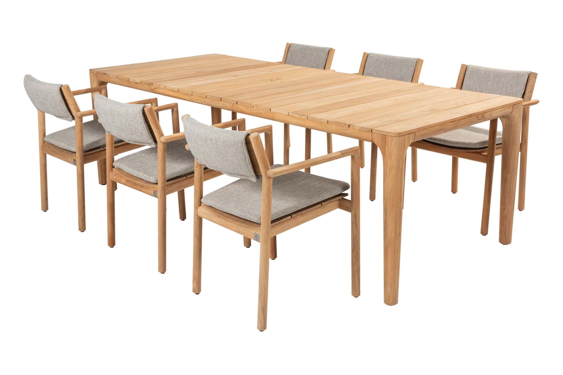 4SO Levi dining set chairs (6 st.) + Taste 4SO Liam tafel 180x100cm