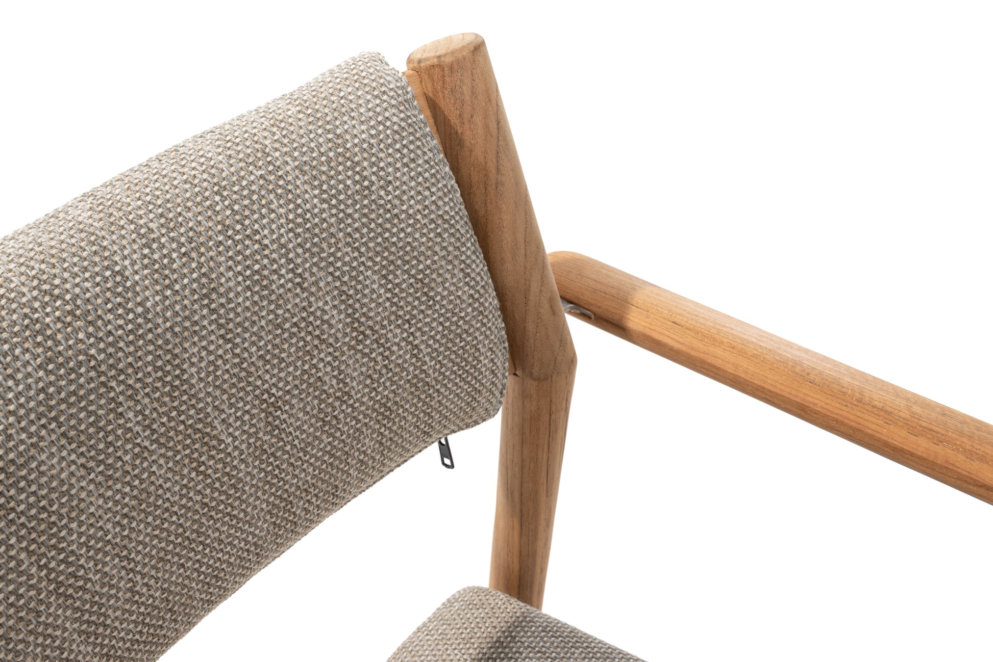 4SO Levi stacking chair natural teak with 2 cushions - SKU 17009 - Detail view