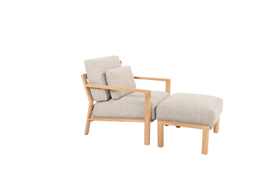 4SO Lucas loungestoel incl. voetenbank