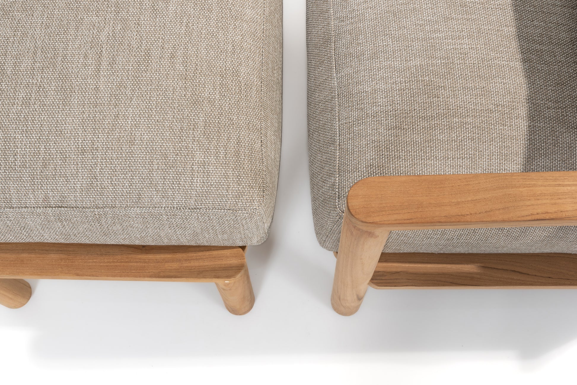4SO Lucas footstool natural teak with cushion - SKU 17010-17012 - Detail view