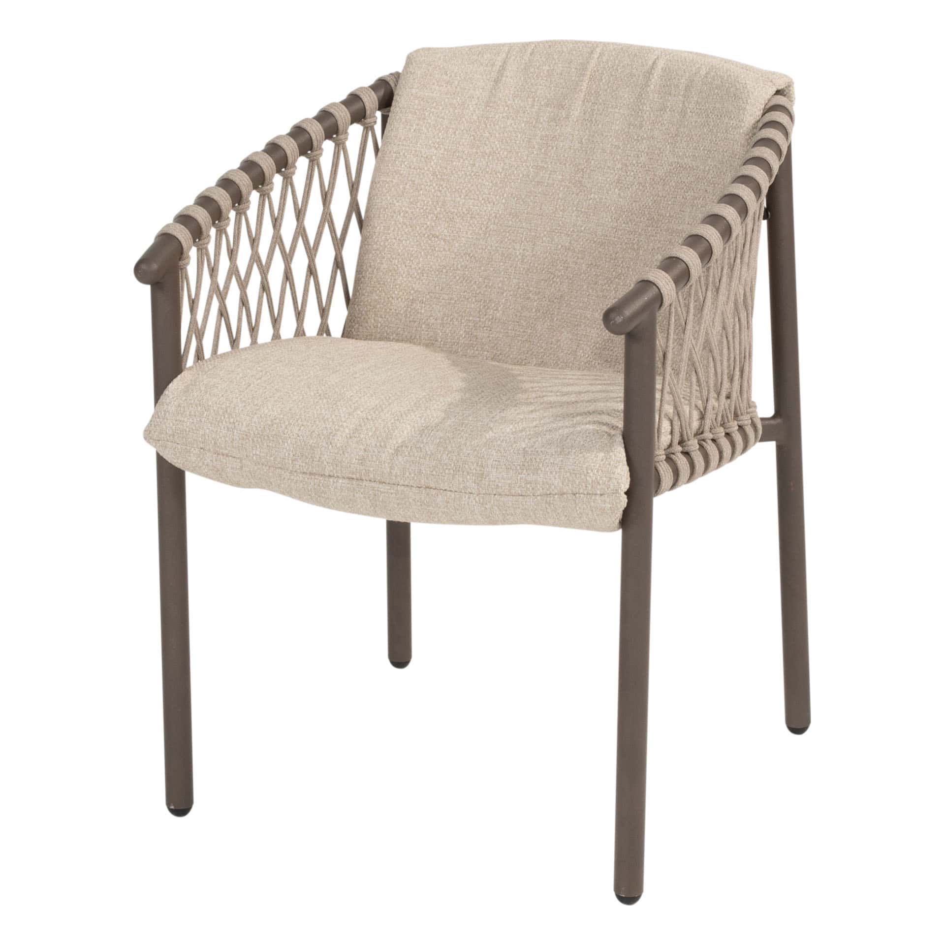 Allora Dining Chair Terre/Latte - Front View
