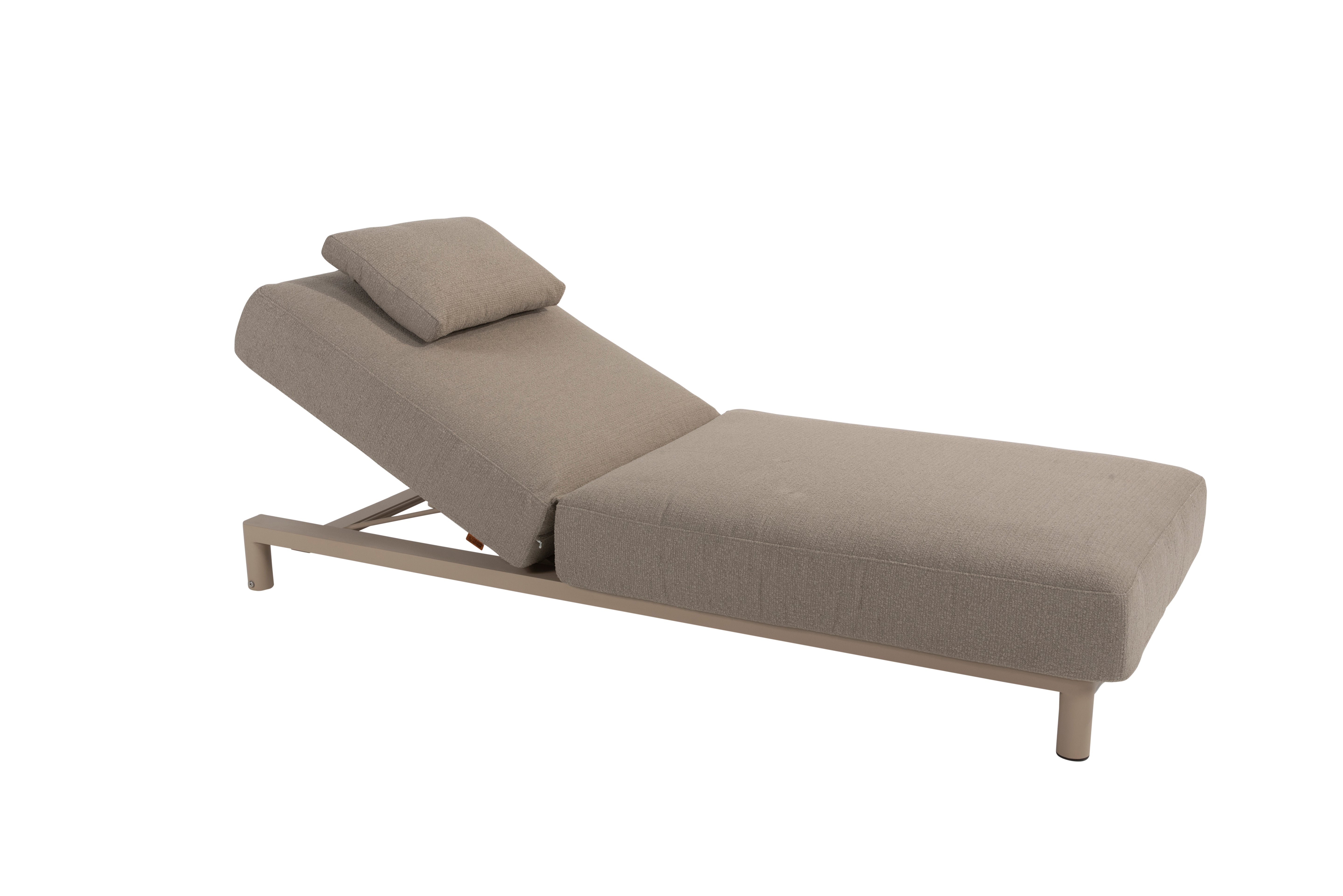 4SO Madeira sunbed with cushion and head support latte - SKU 17077