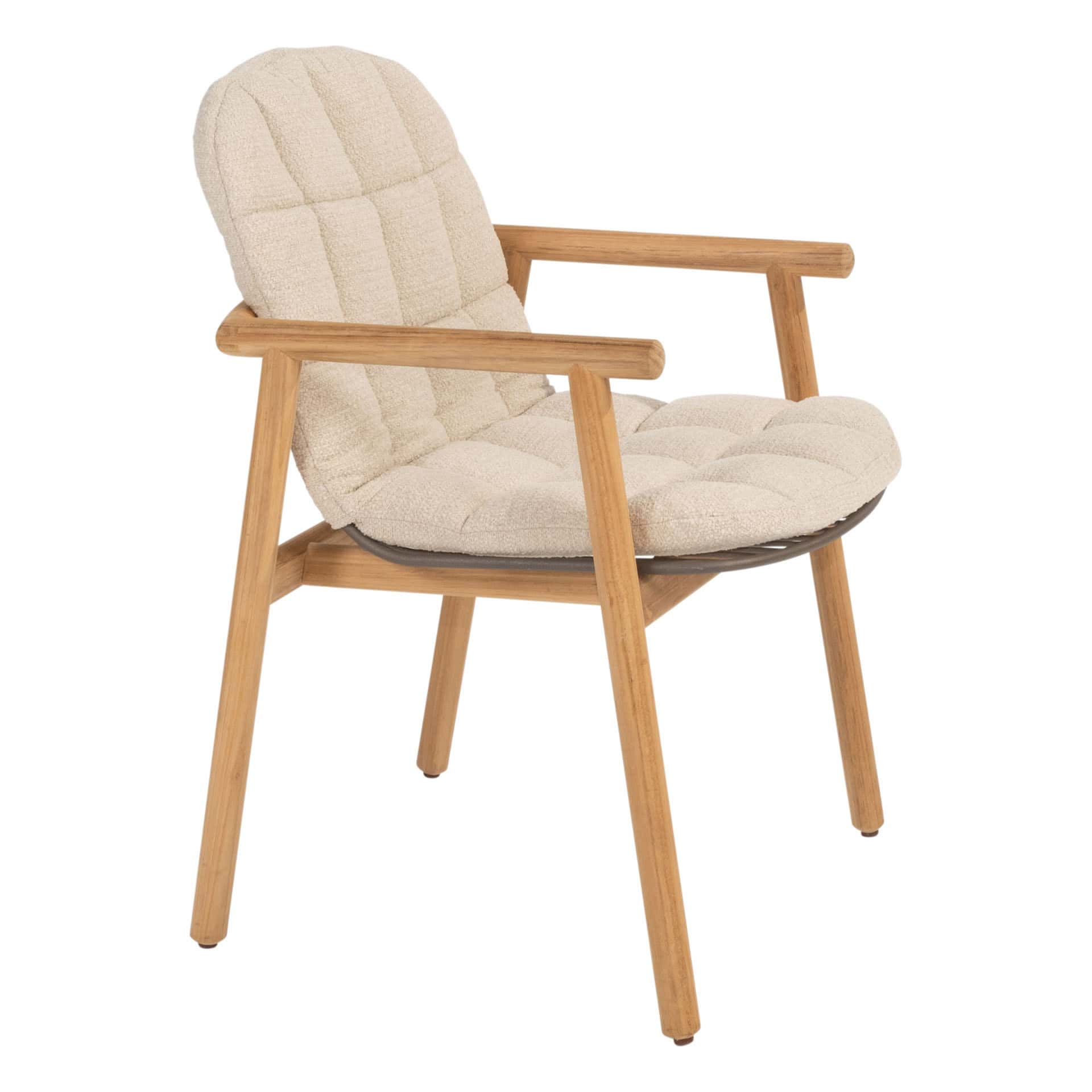 4 Seasons Outdoor Samos dining stoel + Taste 4SO Prado teak tafel 130 Ø cm