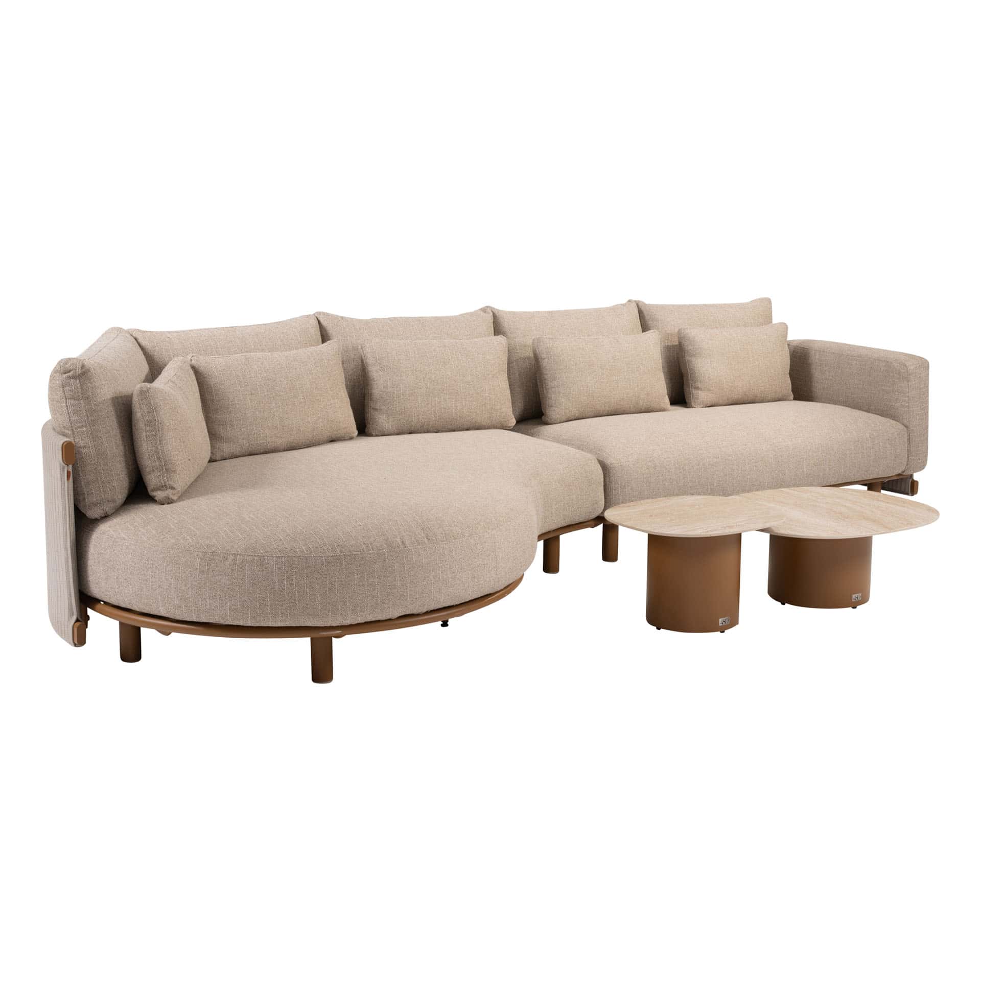 4SO Safina modulaire bank met chaise longue amber