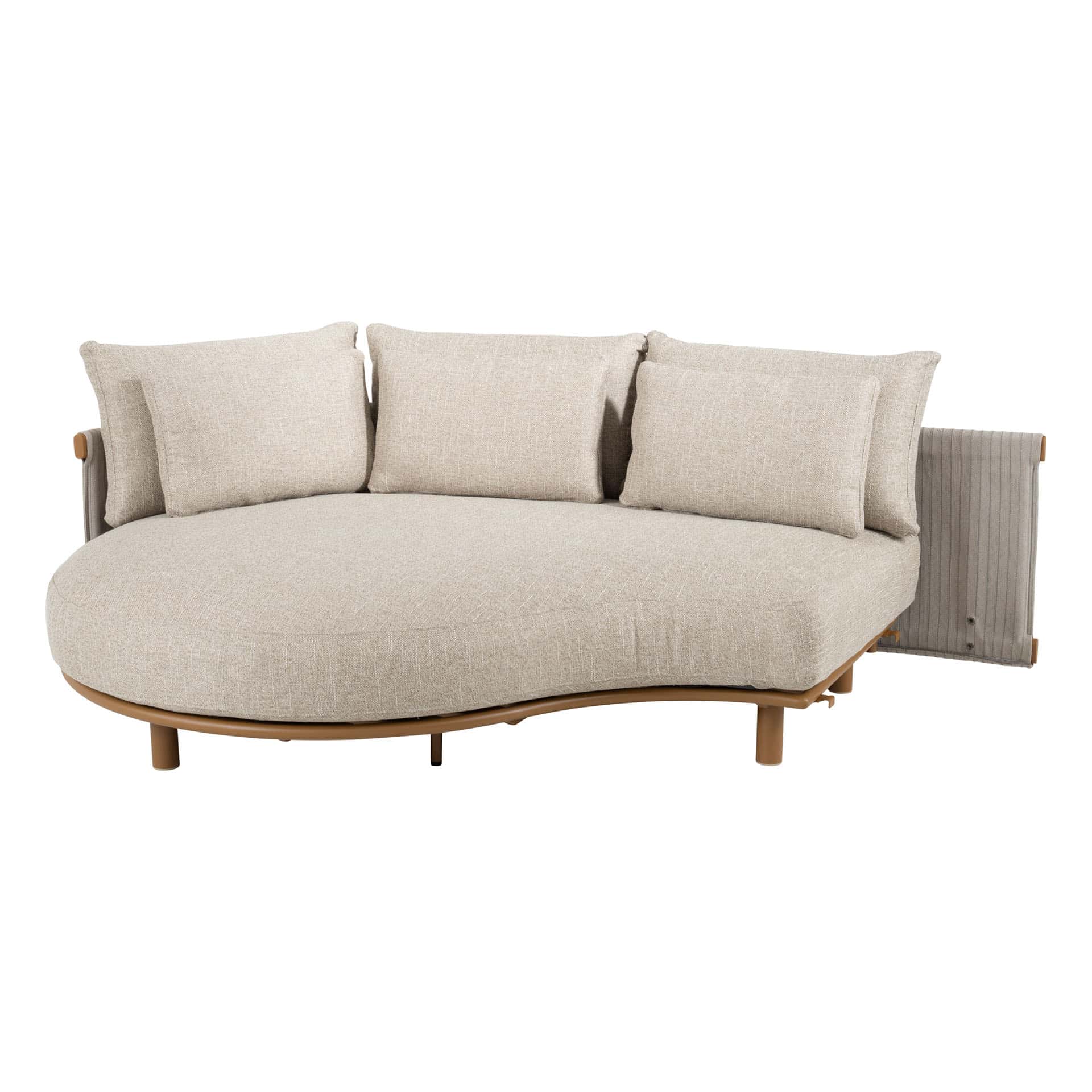 4SO Safina modulares Sofa mit Chaiselongue amber
