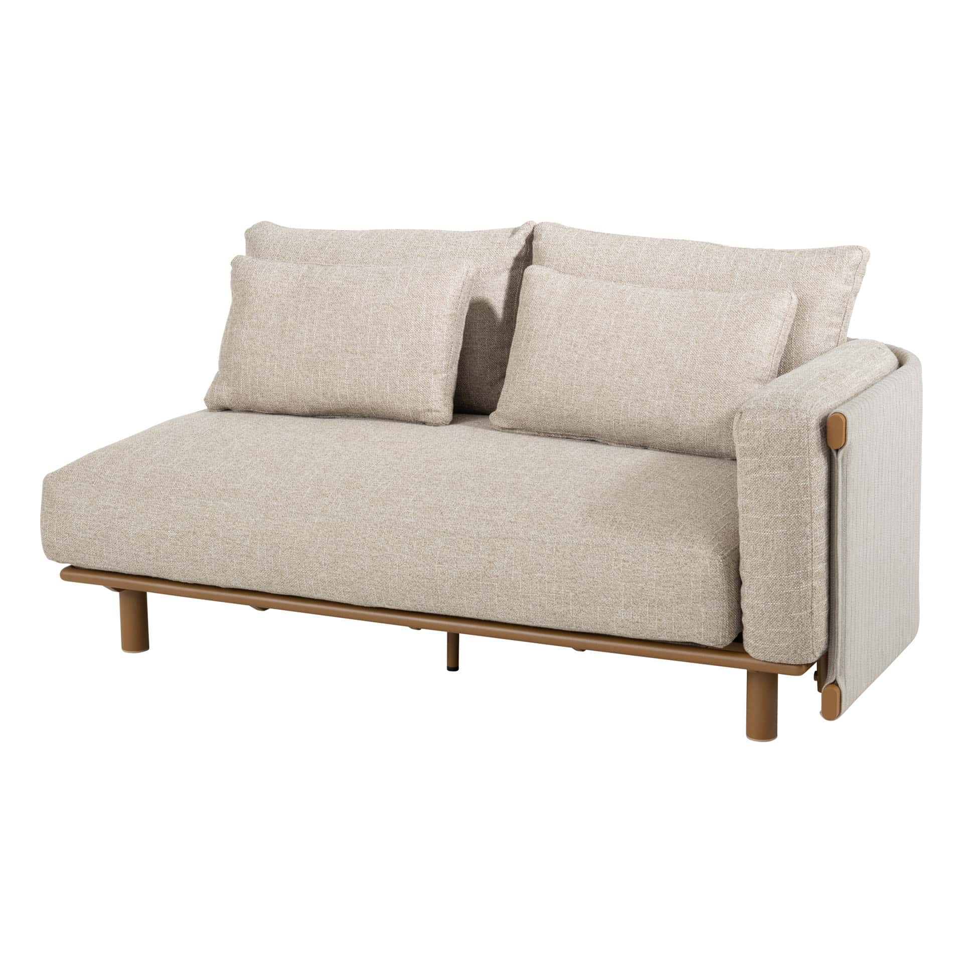 4SO Safina modulares Sofa mit Chaiselongue amber
