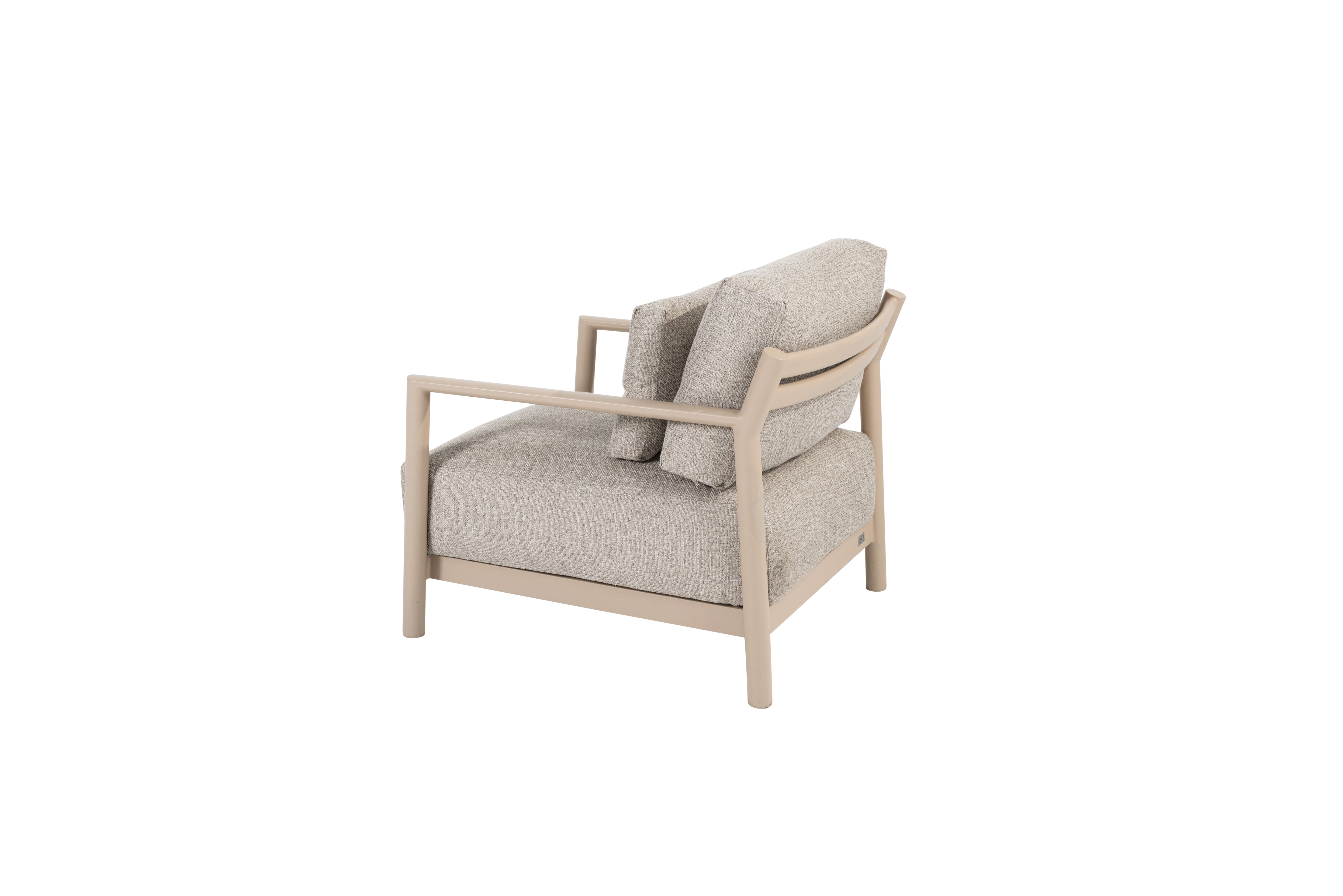 4SO Mykonos living chair latte with 3 cushions - SKU 17216