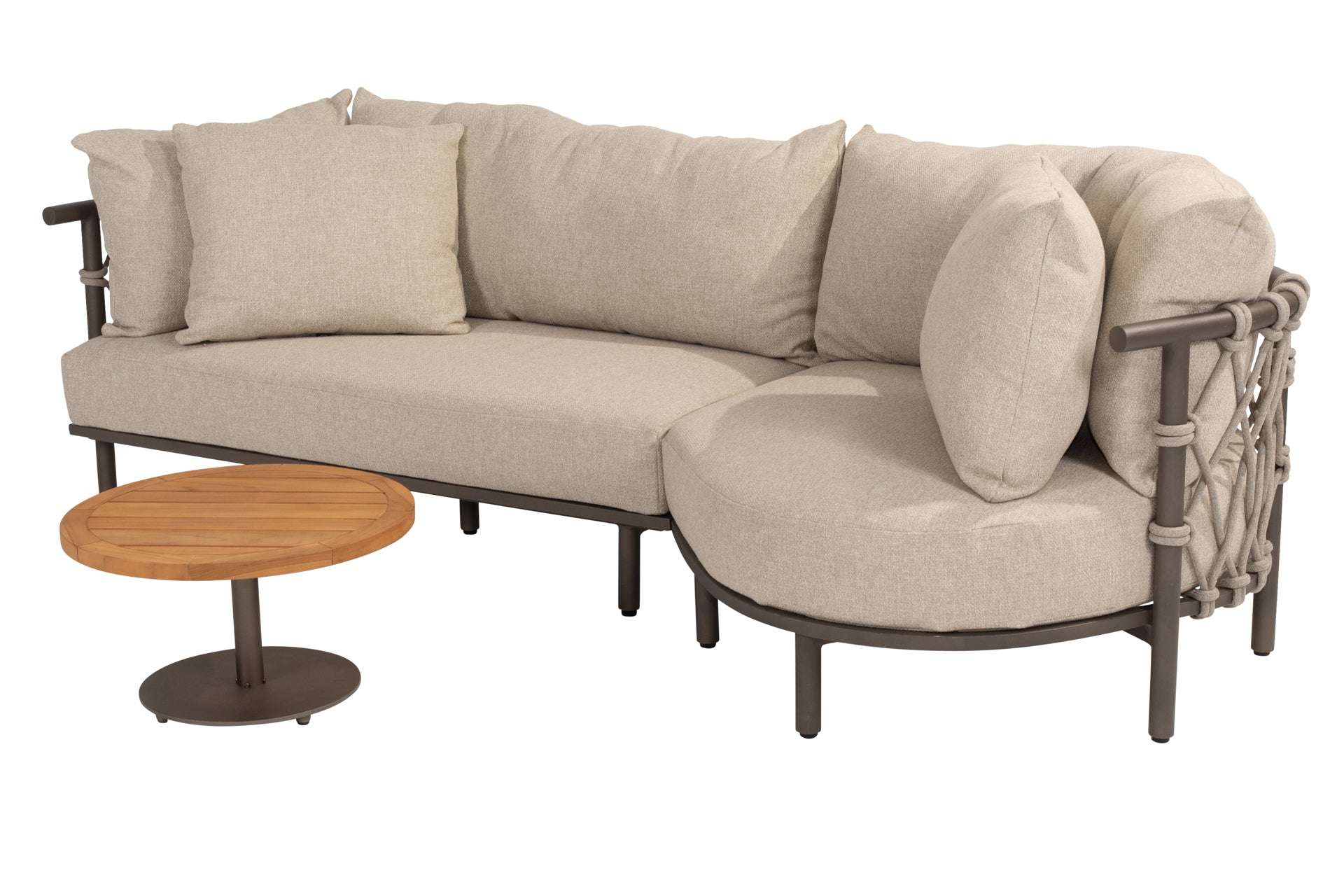 Ezra chaise lounge bench with Volta table - Complete Set