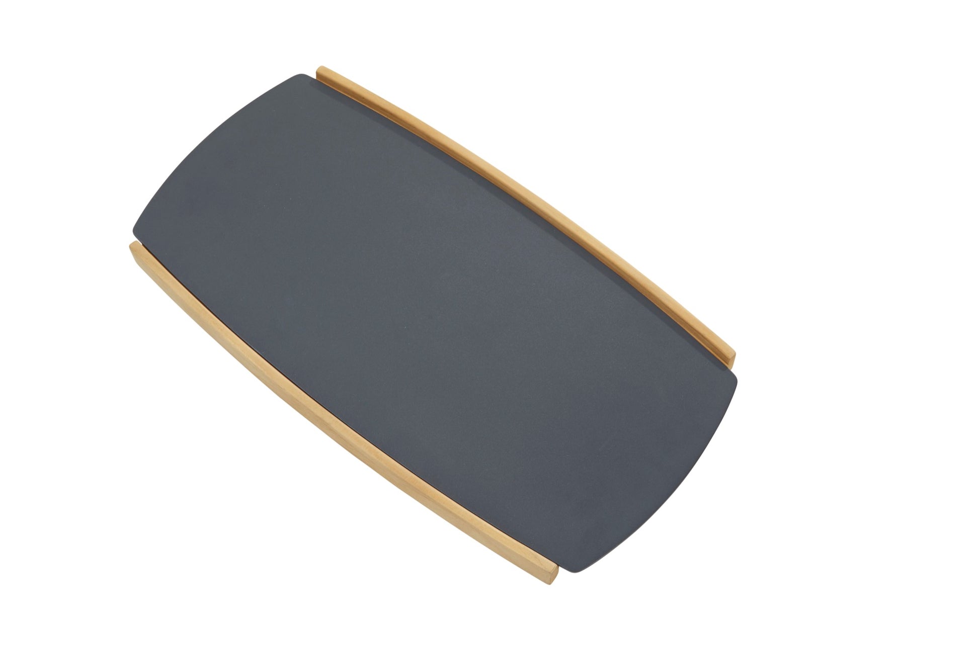 Luz serving tray teak alu - angle view