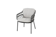 4SO Calpi loungestoel antraciet incl. 2 kussens