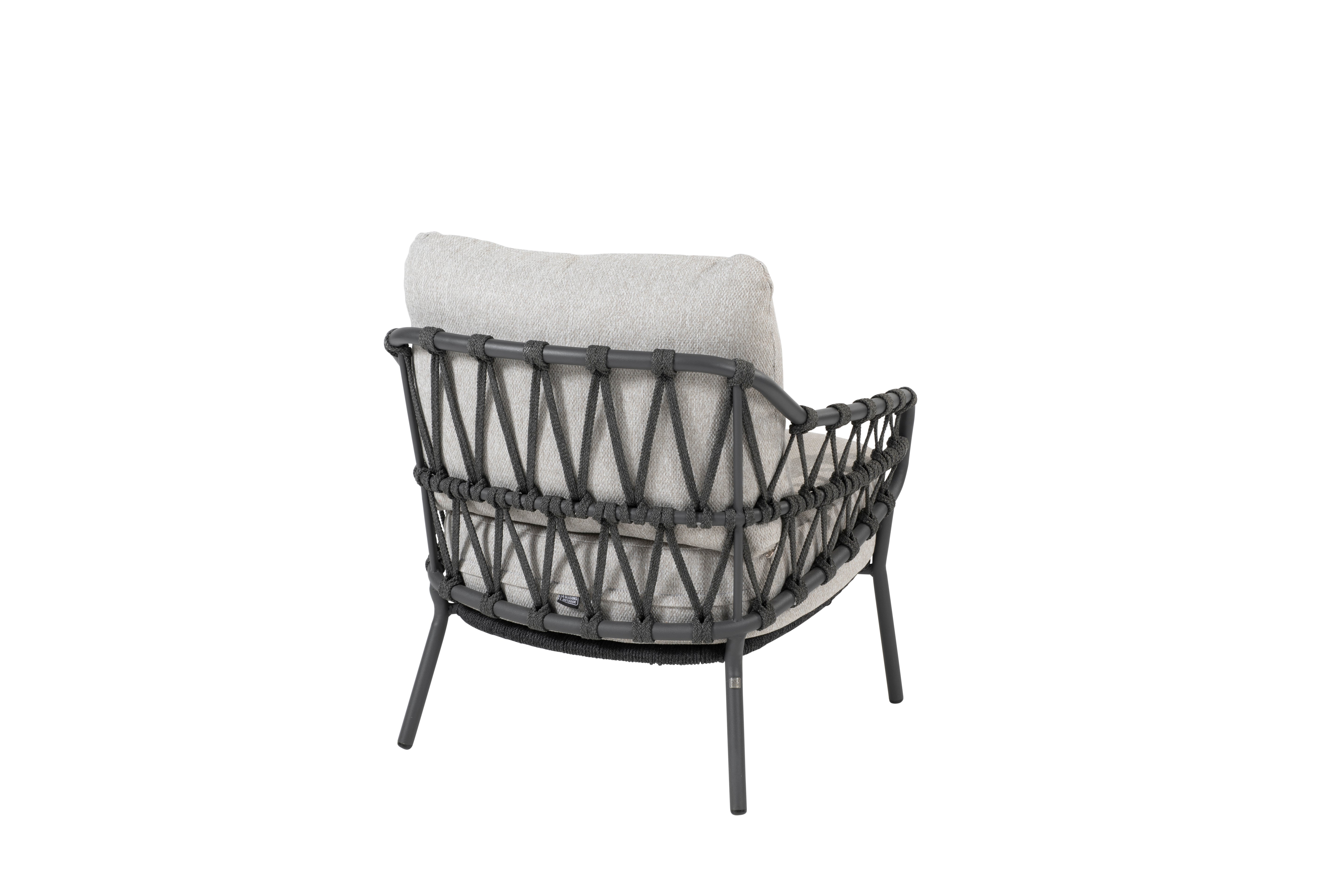 4SO Calpi niedriger Esszimmerstuhl anthrazit inkl. 2 Kissen