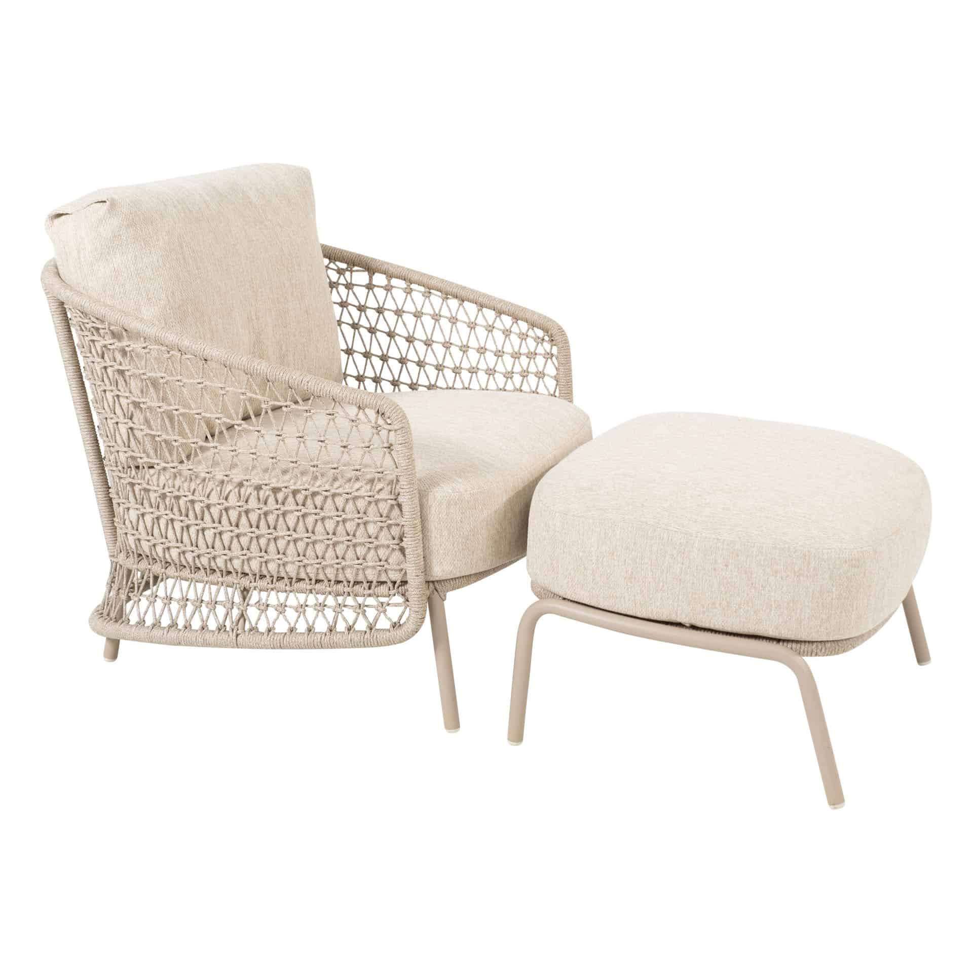 4SO Puccini lounge set latte incl. voetenbank