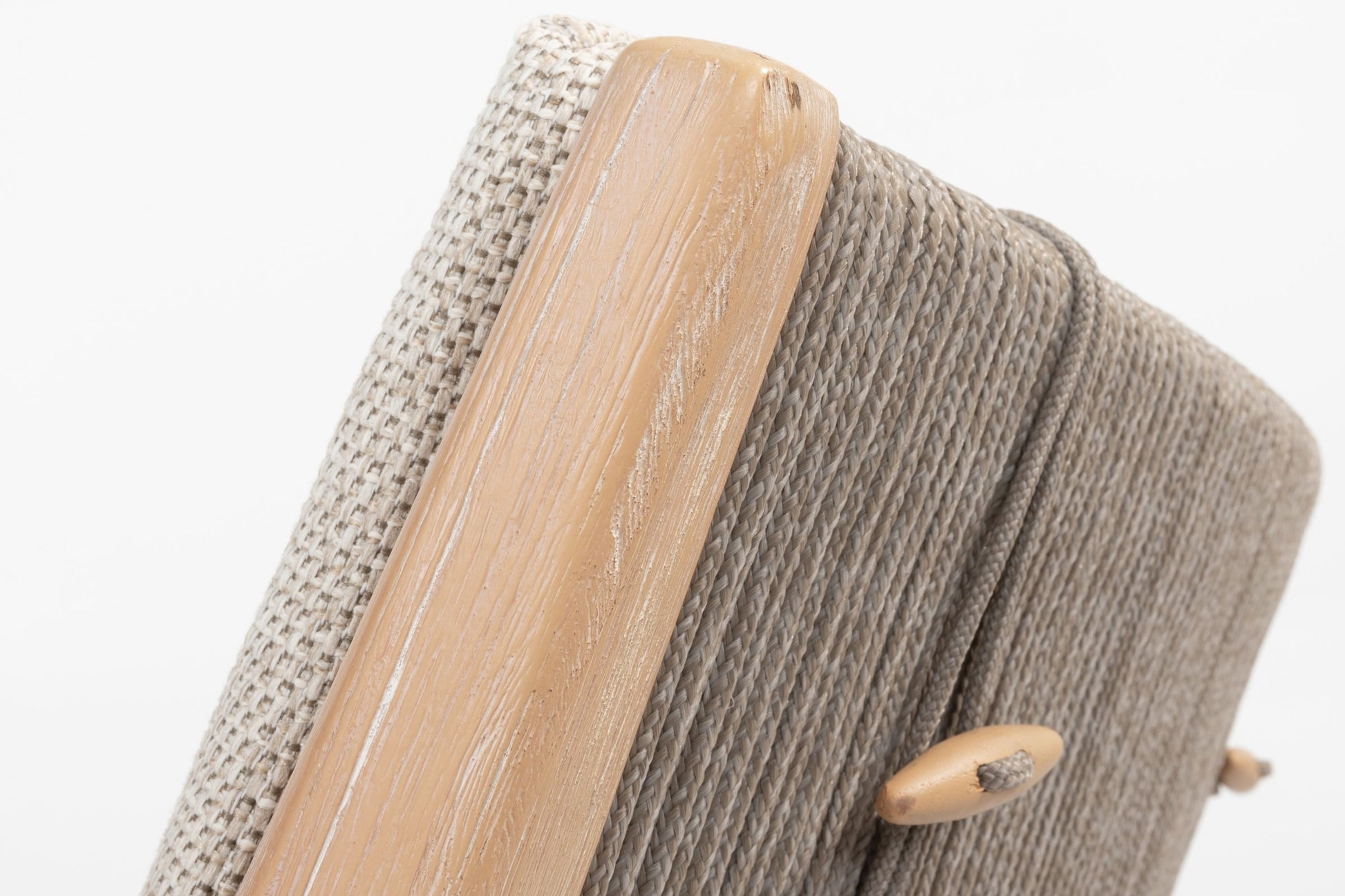 4SO Julia low dining chair brushed teak with 2 cushions - SKU 214035 - Detail view