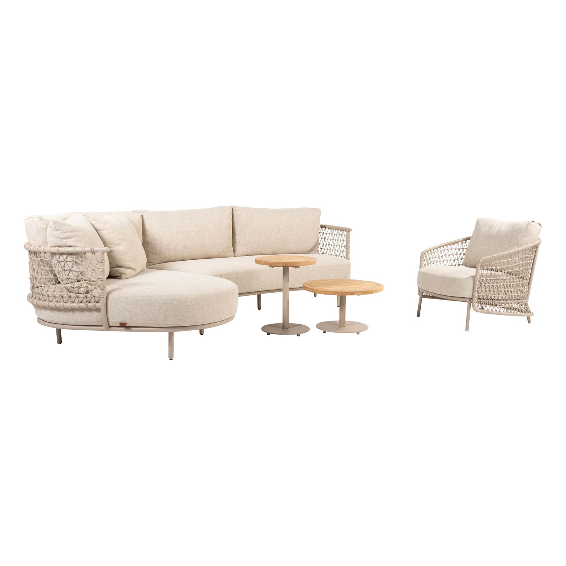 4SO Sardinia lounge set sofa met Volta tafels (6 st.)