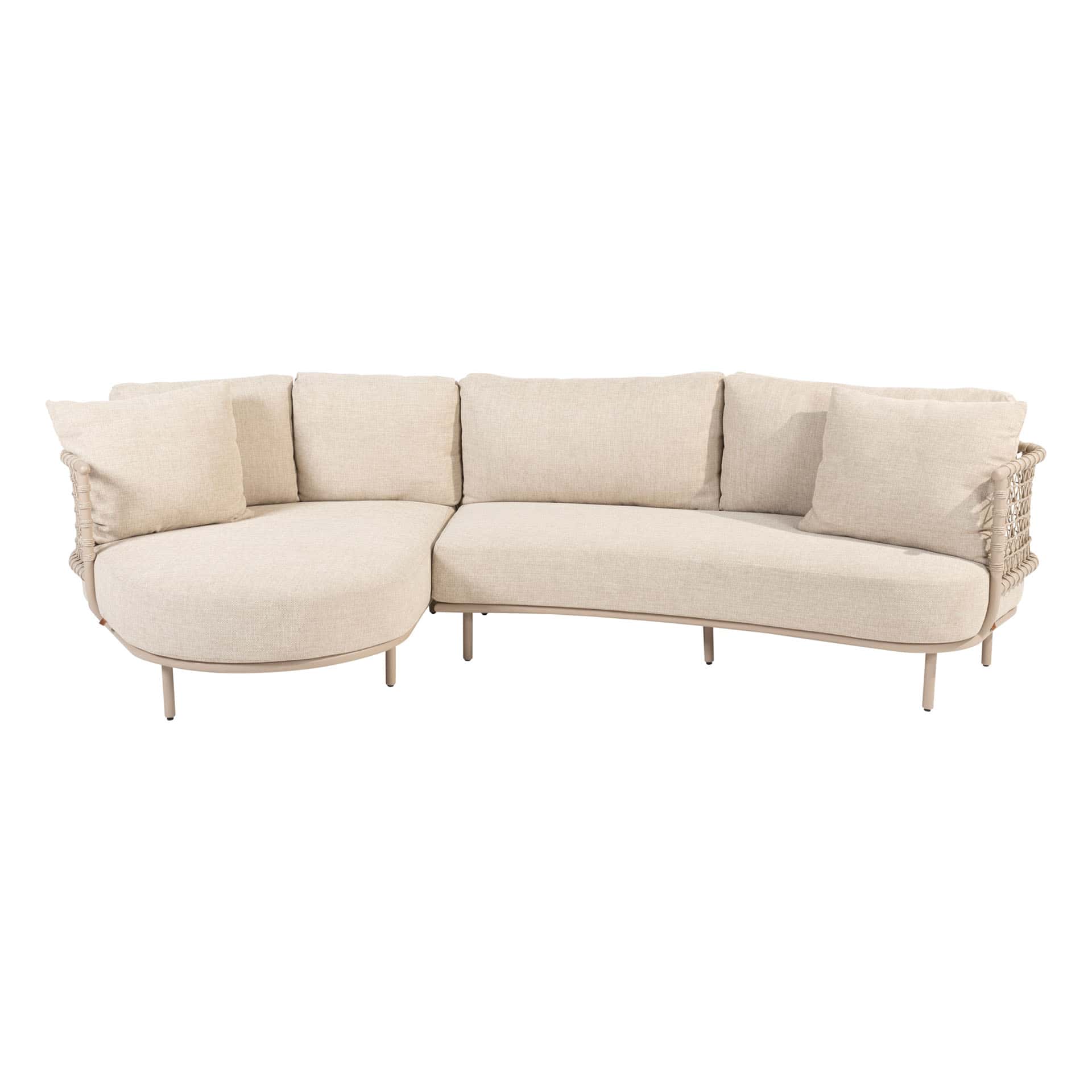 4SO Sardinia modulares Sofa mit Chaiselongue latte