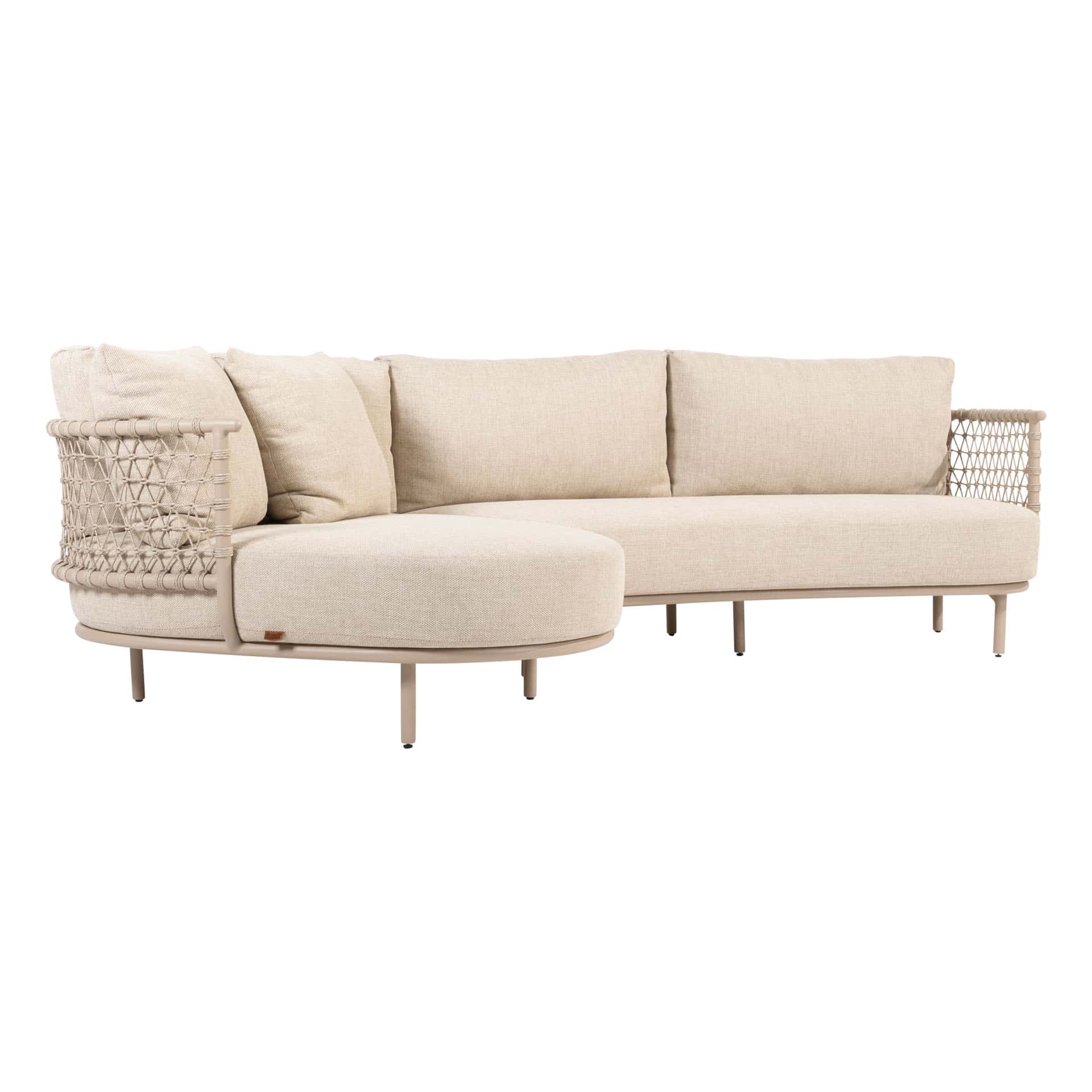 4SO Sardinia modulares Sofa mit Chaiselongue latte