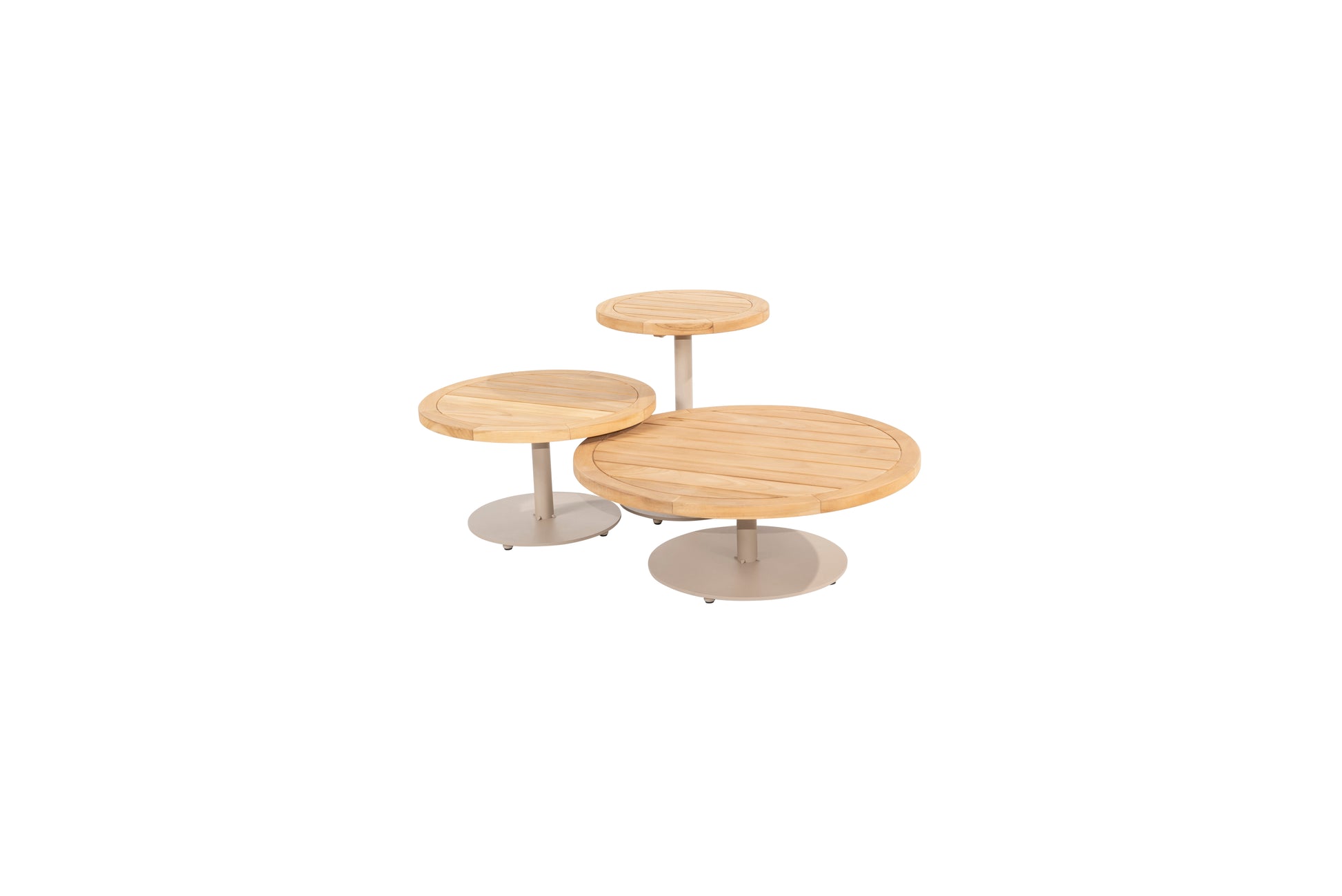 Volta salontafels set van 3 - Latte