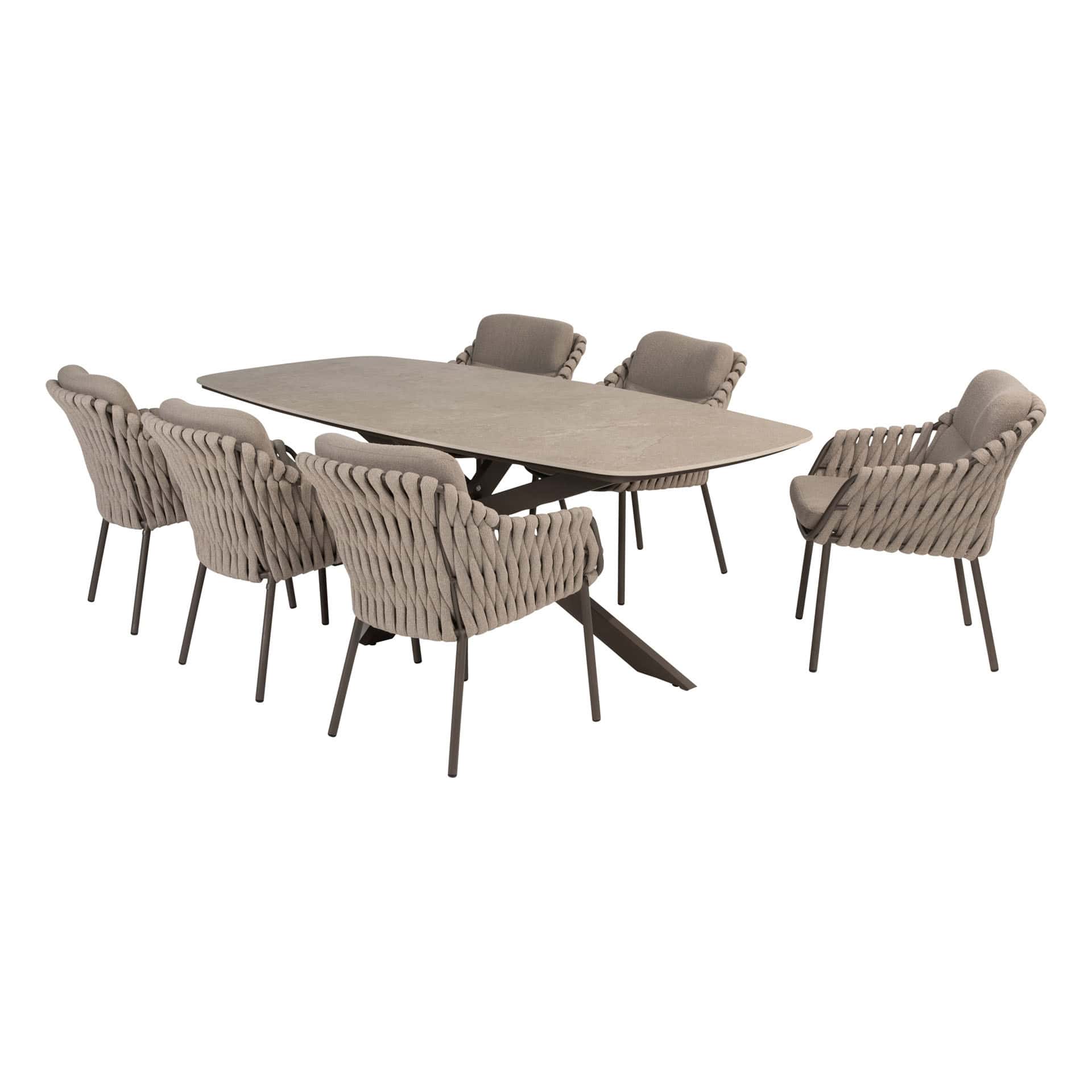4SO Montera dining set (6 st.) + Taste 4SO Prado tafel 240x105cm
