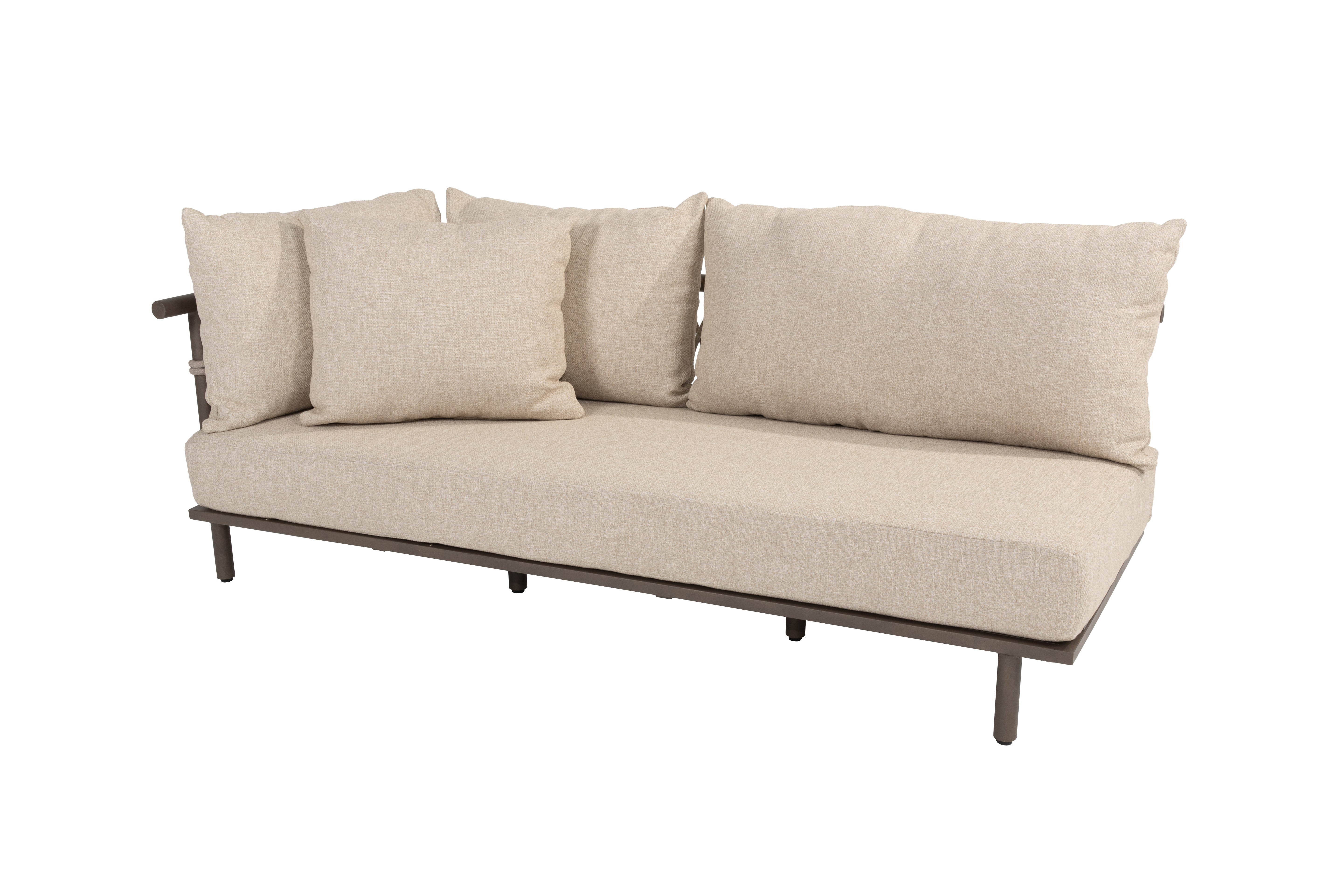 Ezra 3 seater bench right arm with 4 cushions and pillow