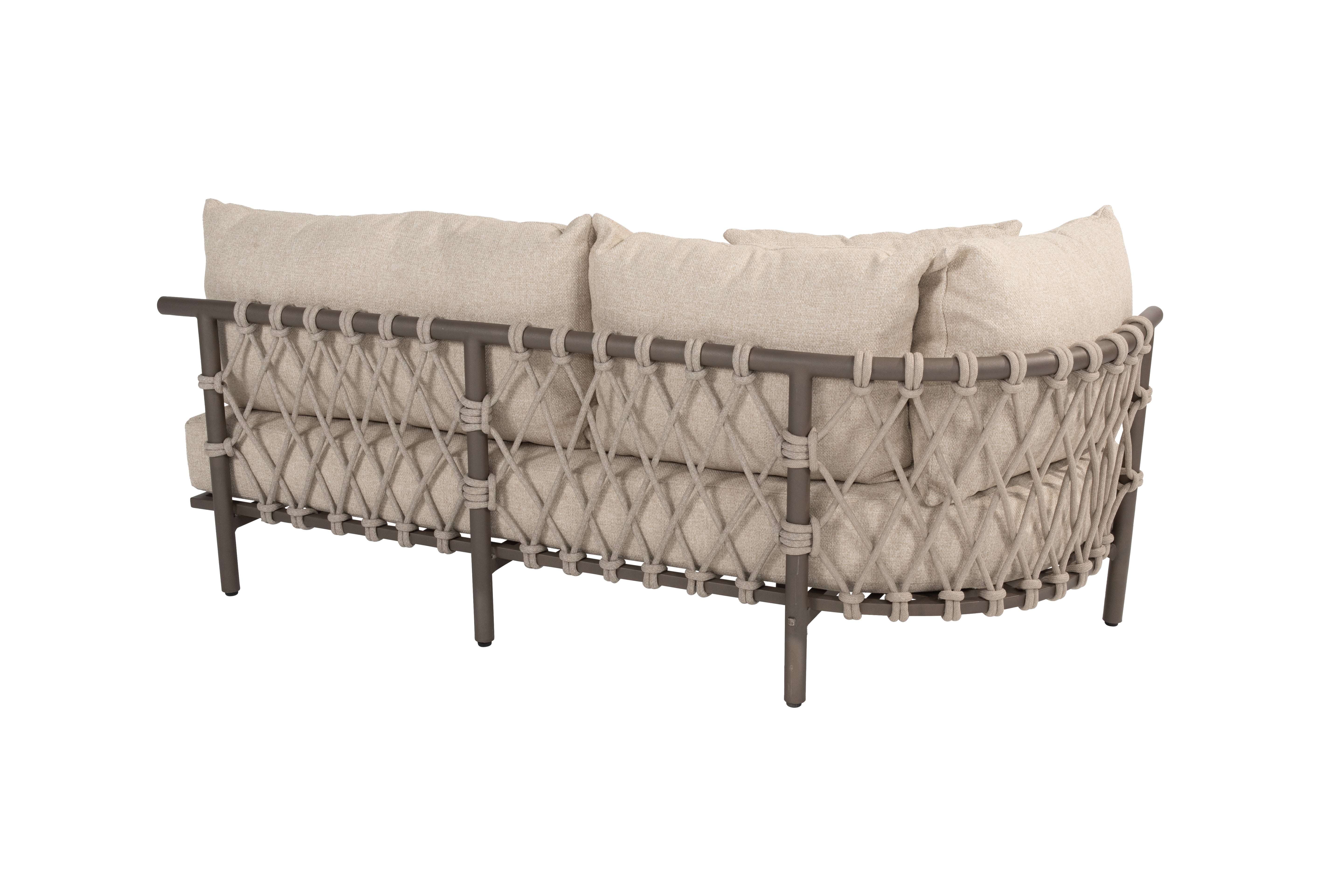 Ezra 3 seater bench right arm with 4 cushions and pillow