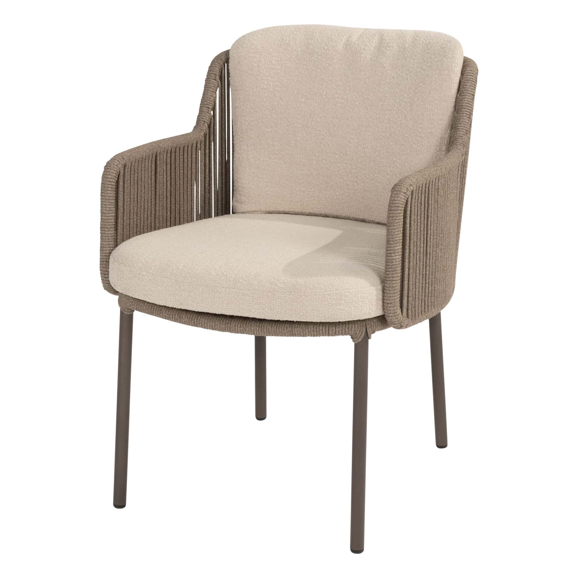 4SO Bernini dining set terre (2 st.) met Vermont tafel 75x75cm